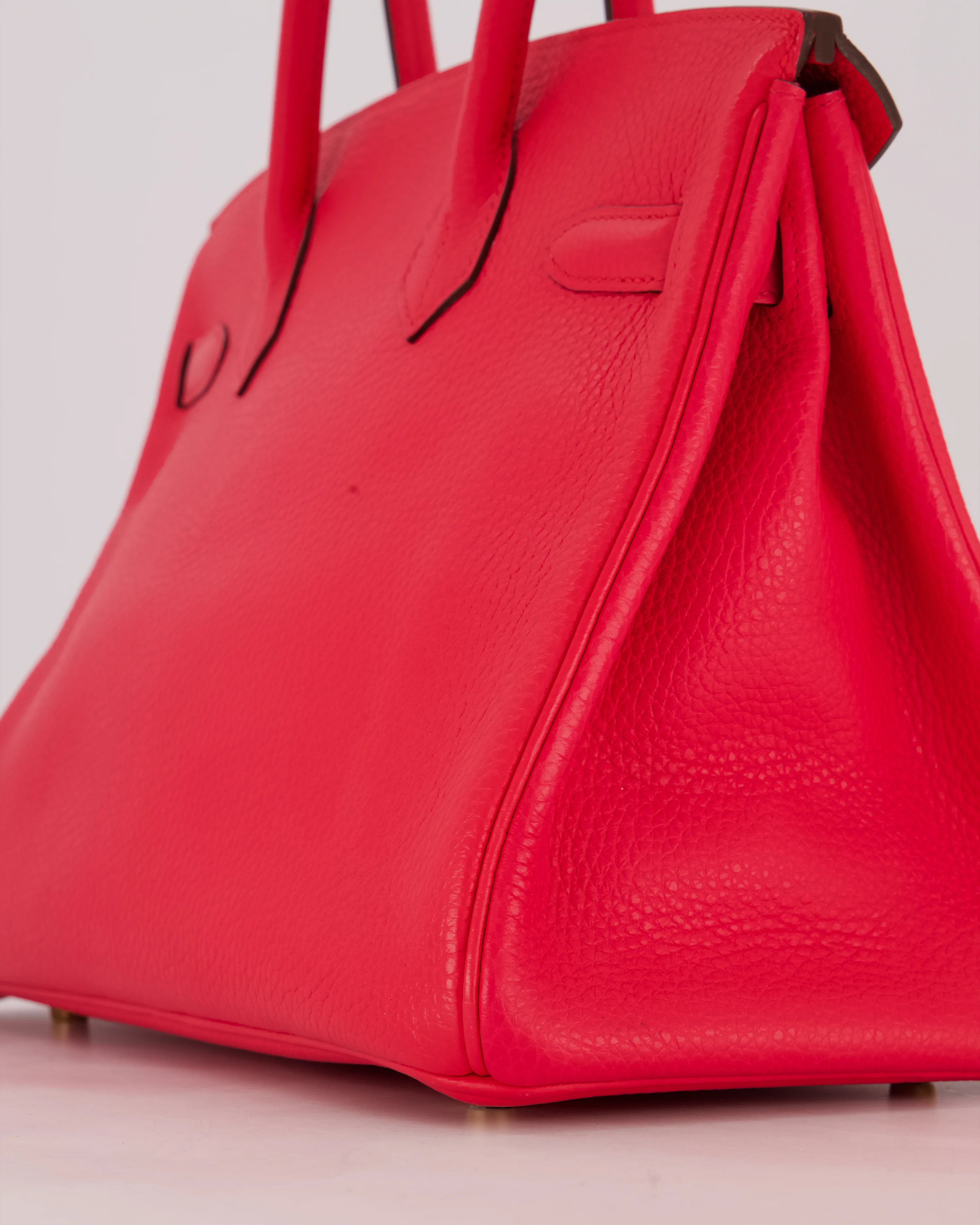 *RARE* Hermès Birkin 30 Retourne Bag in Rose Extreme Clemence Leather with Gold Hardware - Image 13