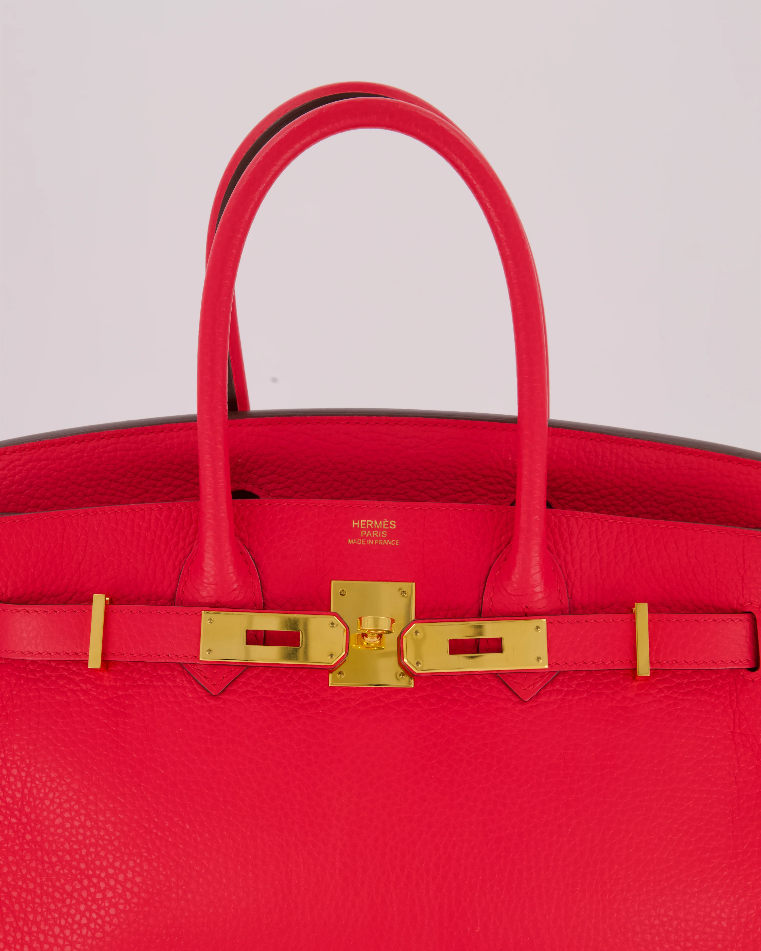 *RARE* Hermès Birkin 30 Retourne Bag in Rose Extreme Clemence Leather with Gold Hardware - Image 15