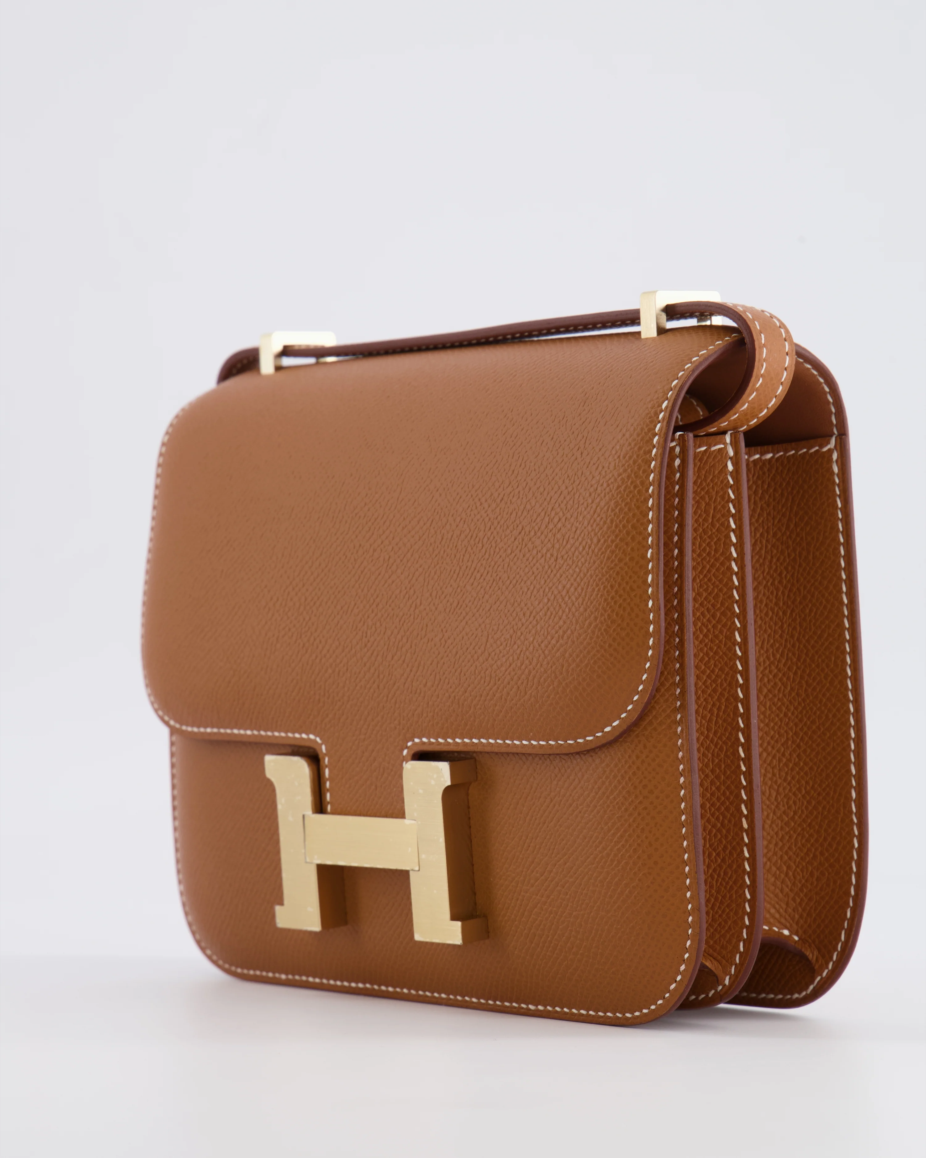 *Fire price “Hermès Constance III 18 Miroir Bag in Gold Epsom Leather with Brushed Permabrass Hardware - Image 13
