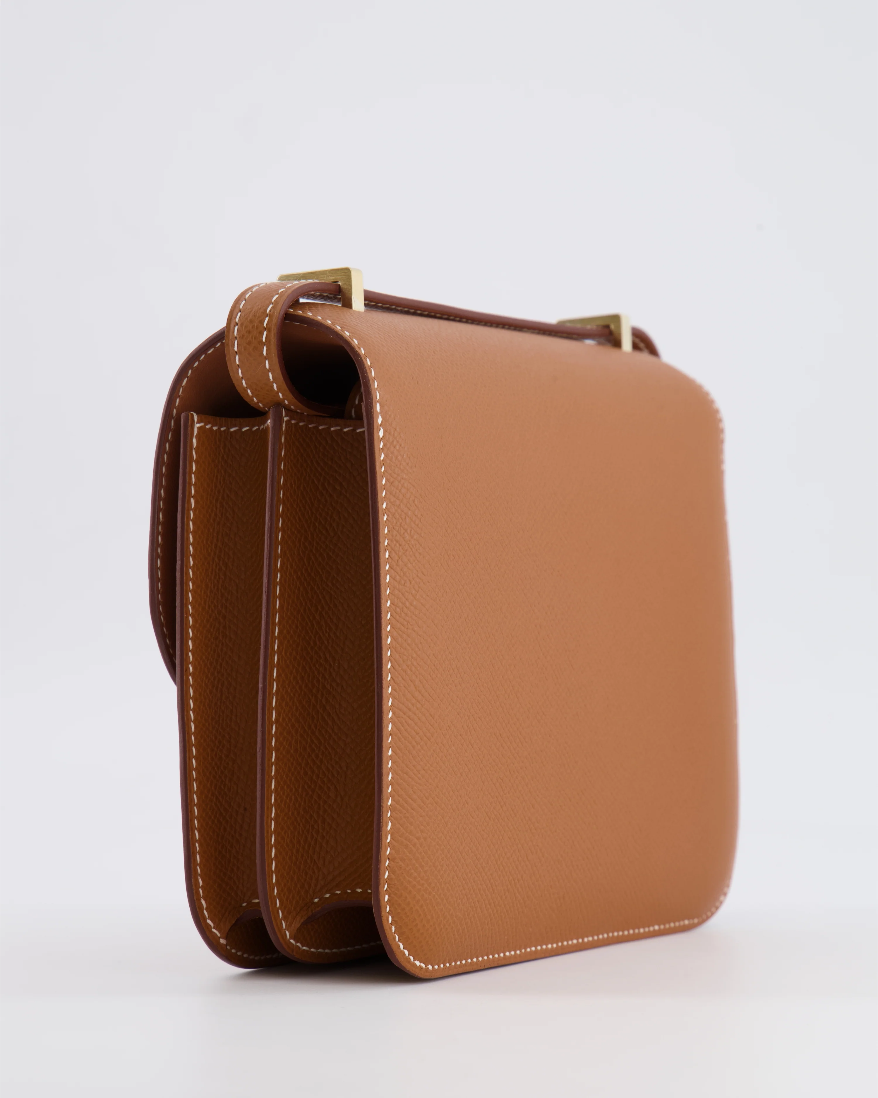 *Fire price “Hermès Constance III 18 Miroir Bag in Gold Epsom Leather with Brushed Permabrass Hardware - Image 14