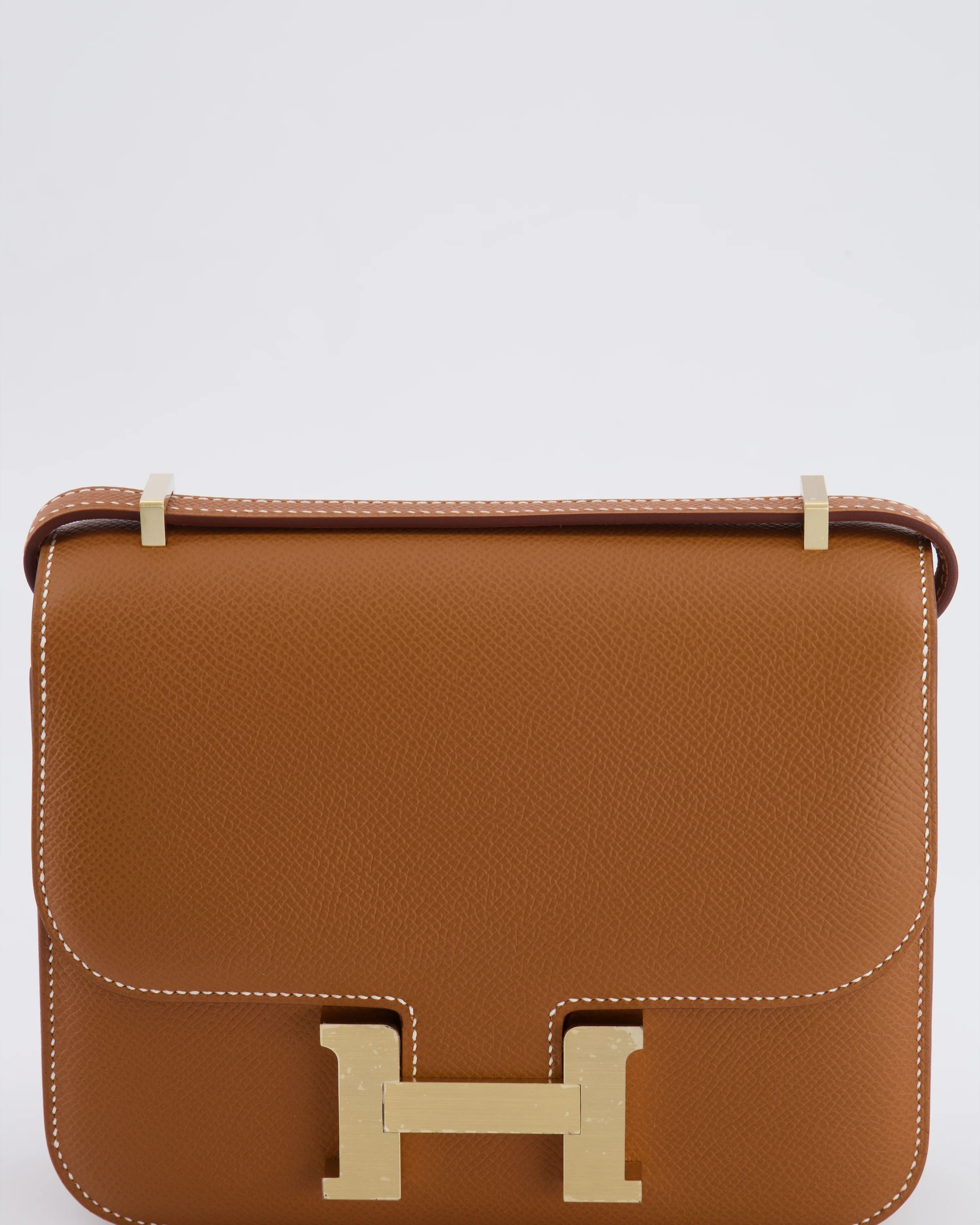 *Fire price “Hermès Constance III 18 Miroir Bag in Gold Epsom Leather with Brushed Permabrass Hardware - Image 16
