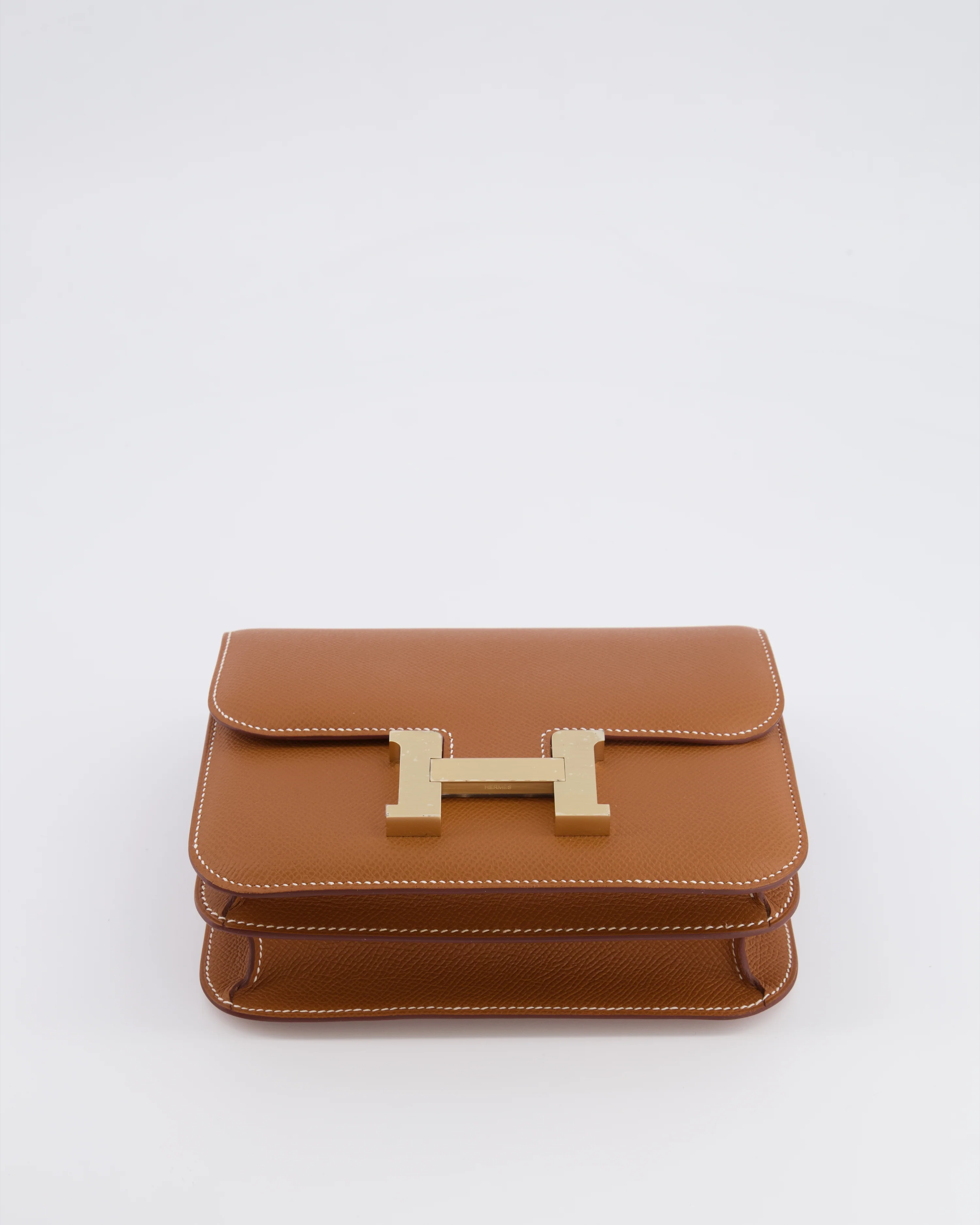 *Fire price “Hermès Constance III 18 Miroir Bag in Gold Epsom Leather with Brushed Permabrass Hardware - Image 17