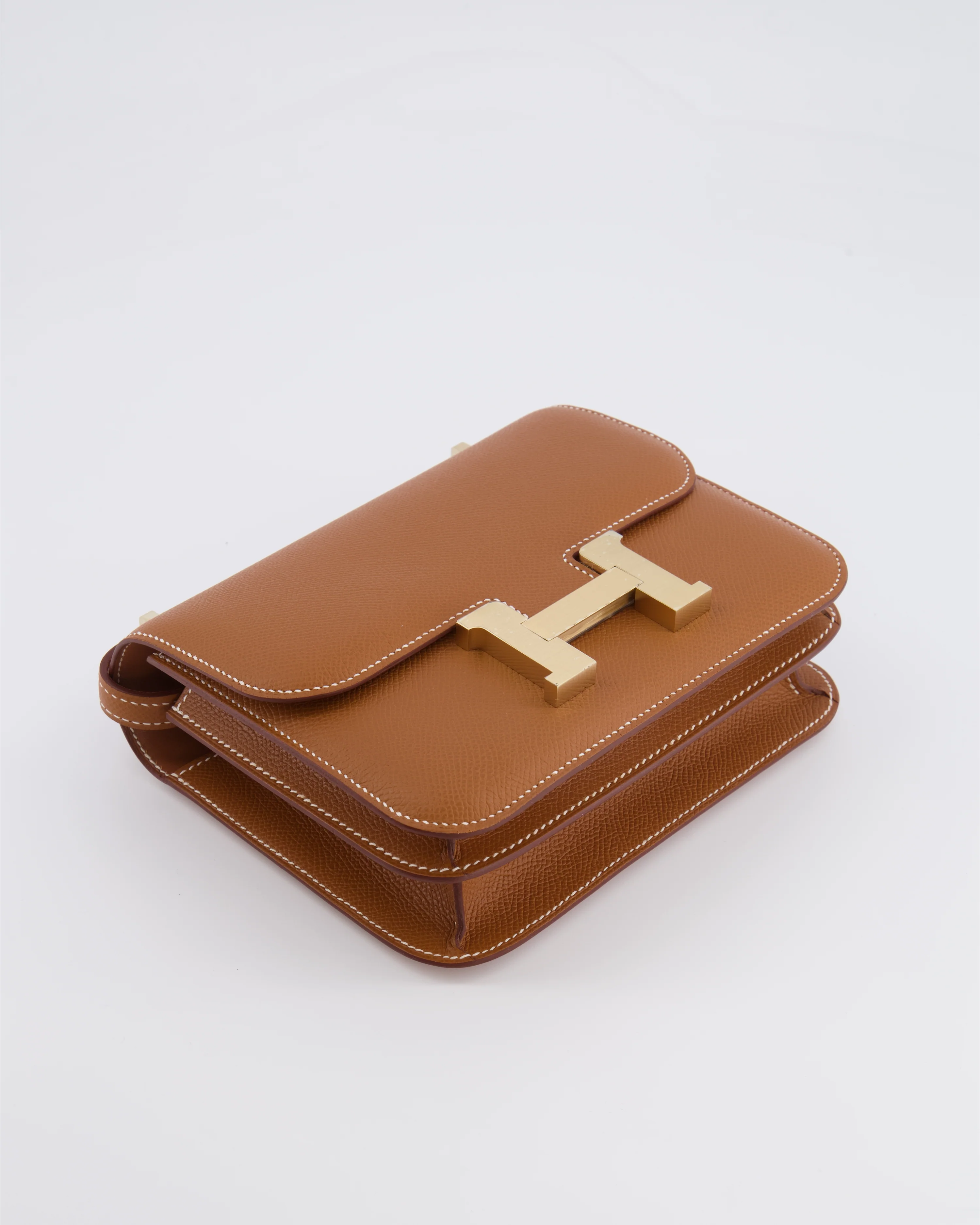 *Fire price “Hermès Constance III 18 Miroir Bag in Gold Epsom Leather with Brushed Permabrass Hardware - Image 18