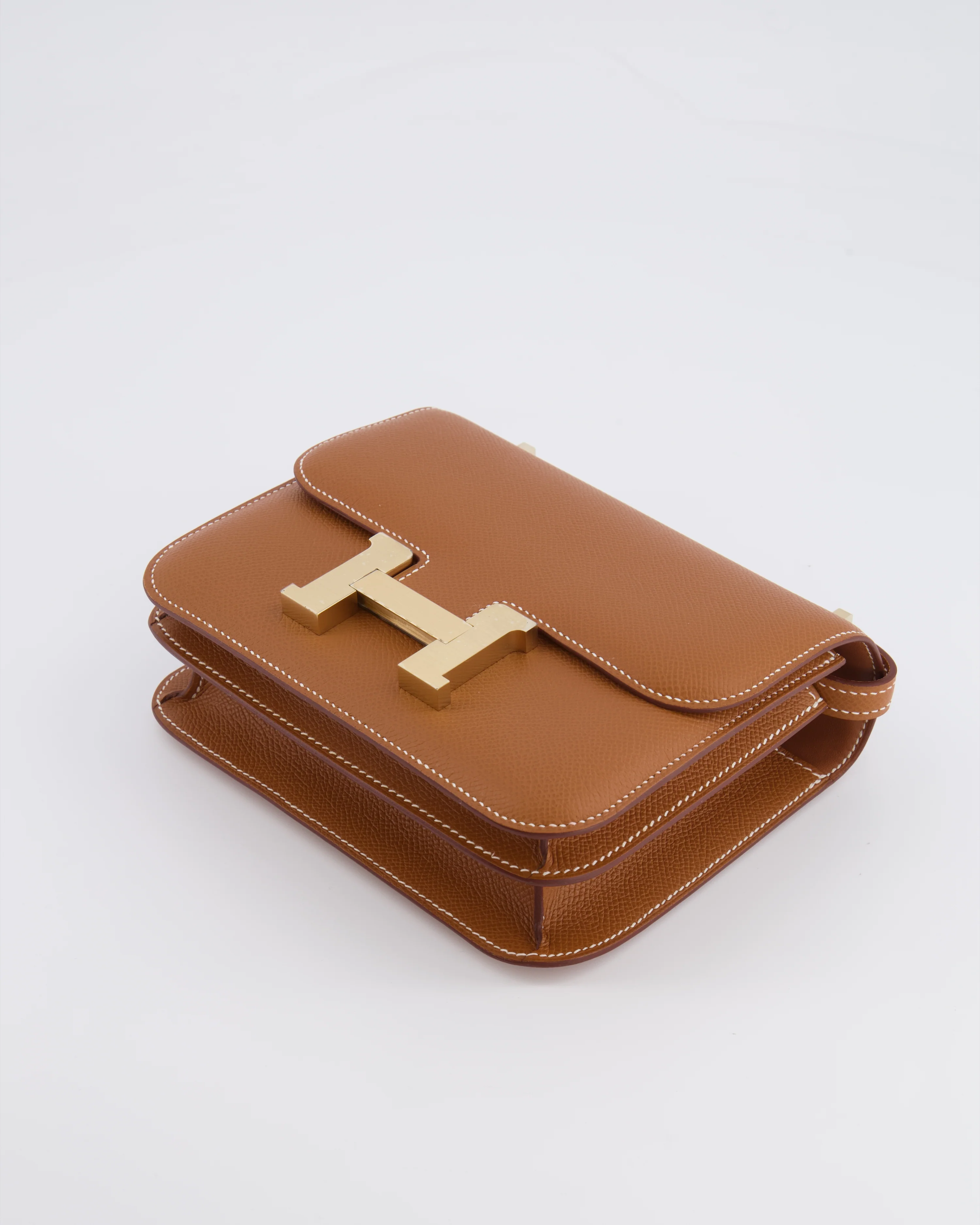 *Fire price “Hermès Constance III 18 Miroir Bag in Gold Epsom Leather with Brushed Permabrass Hardware - Image 19