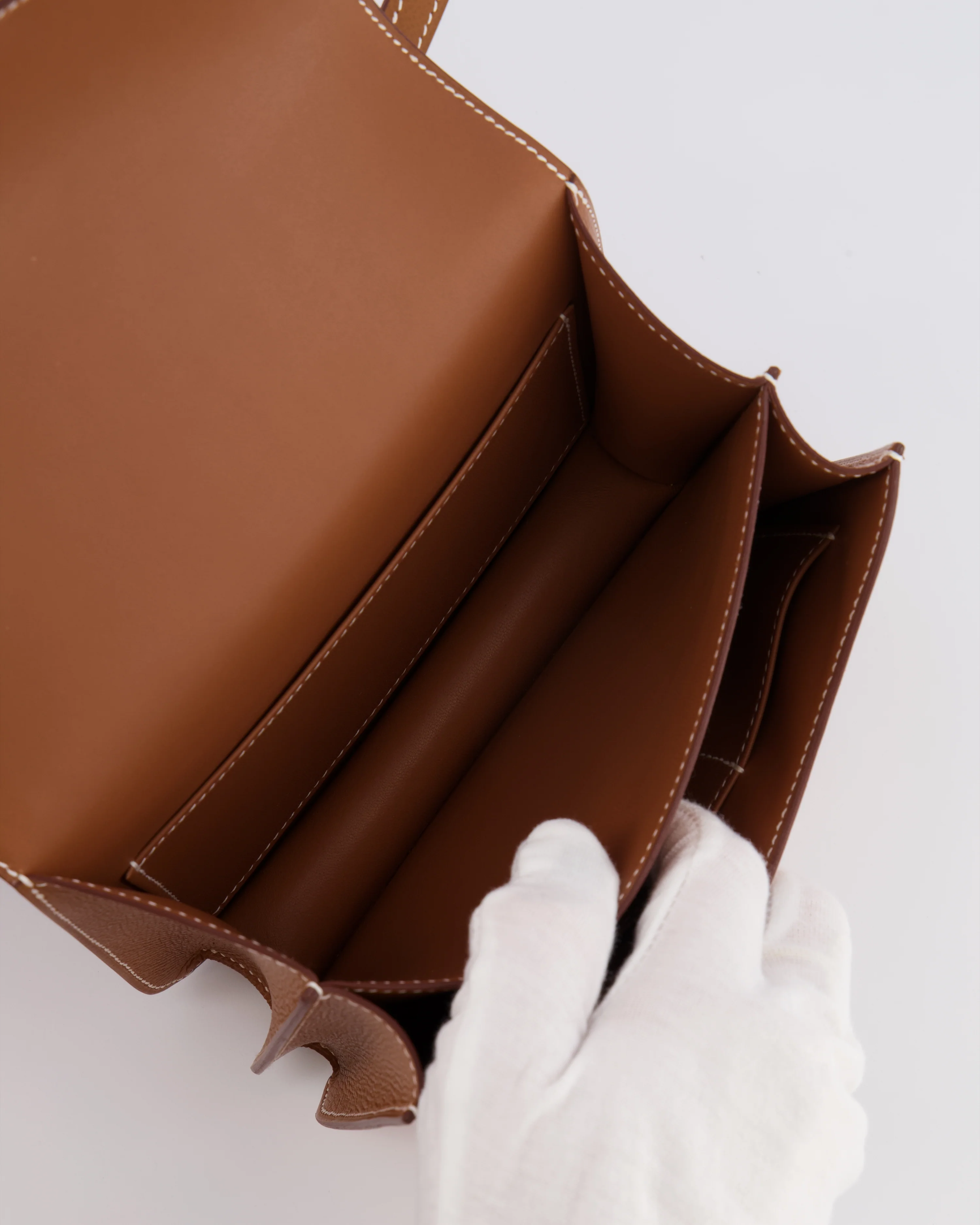 *Fire price “Hermès Constance III 18 Miroir Bag in Gold Epsom Leather with Brushed Permabrass Hardware - Image 21