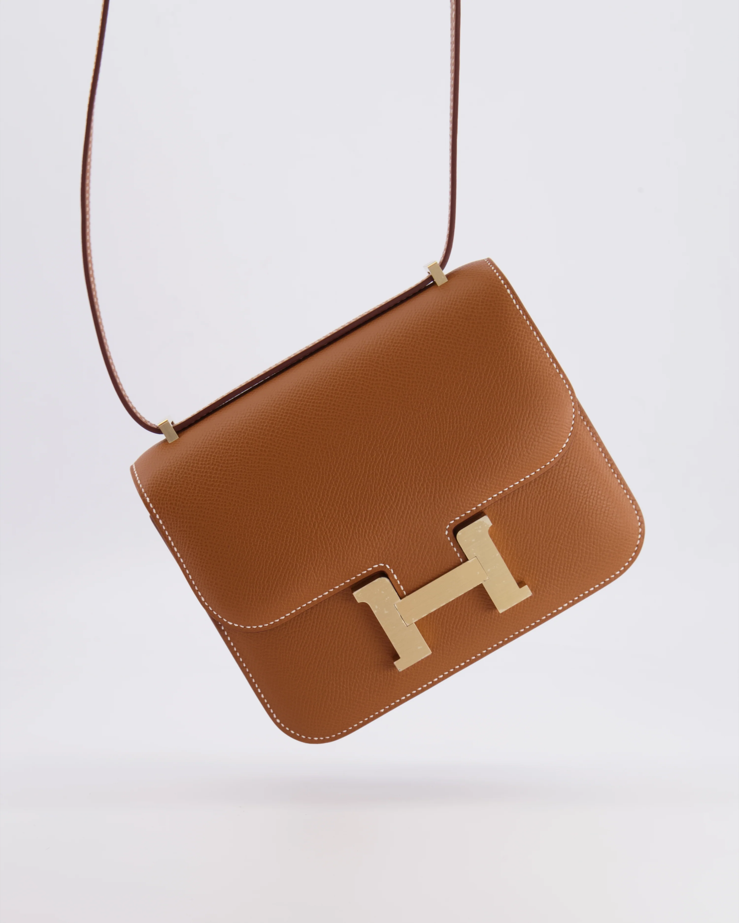 *Fire price “Hermès Constance III 18 Miroir Bag in Gold Epsom Leather with Brushed Permabrass Hardware - Image 3