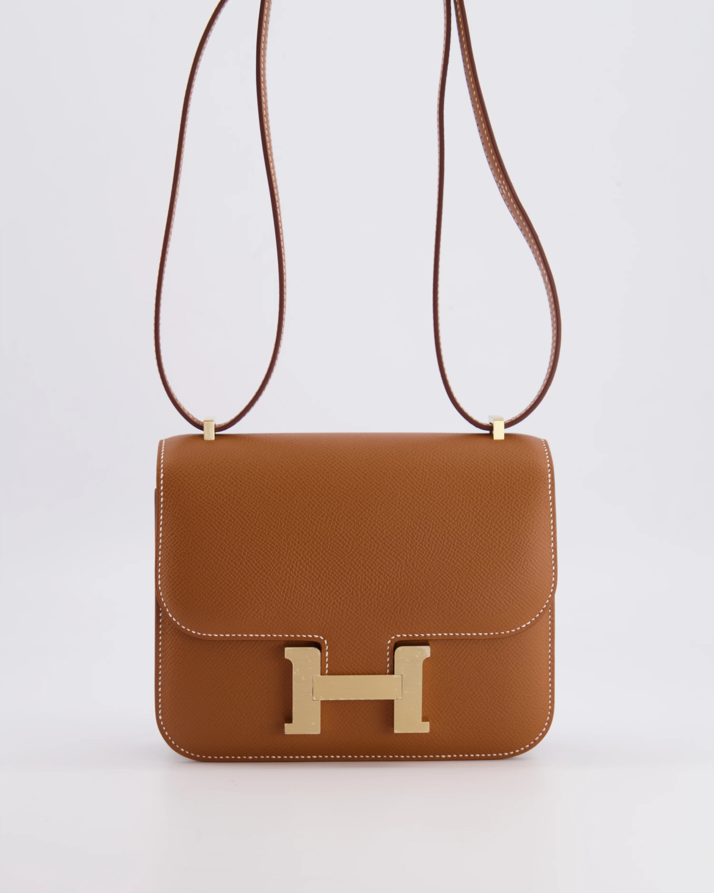 *Fire price “Hermès Constance III 18 Miroir Bag in Gold Epsom Leather with Brushed Permabrass Hardware - Image 4