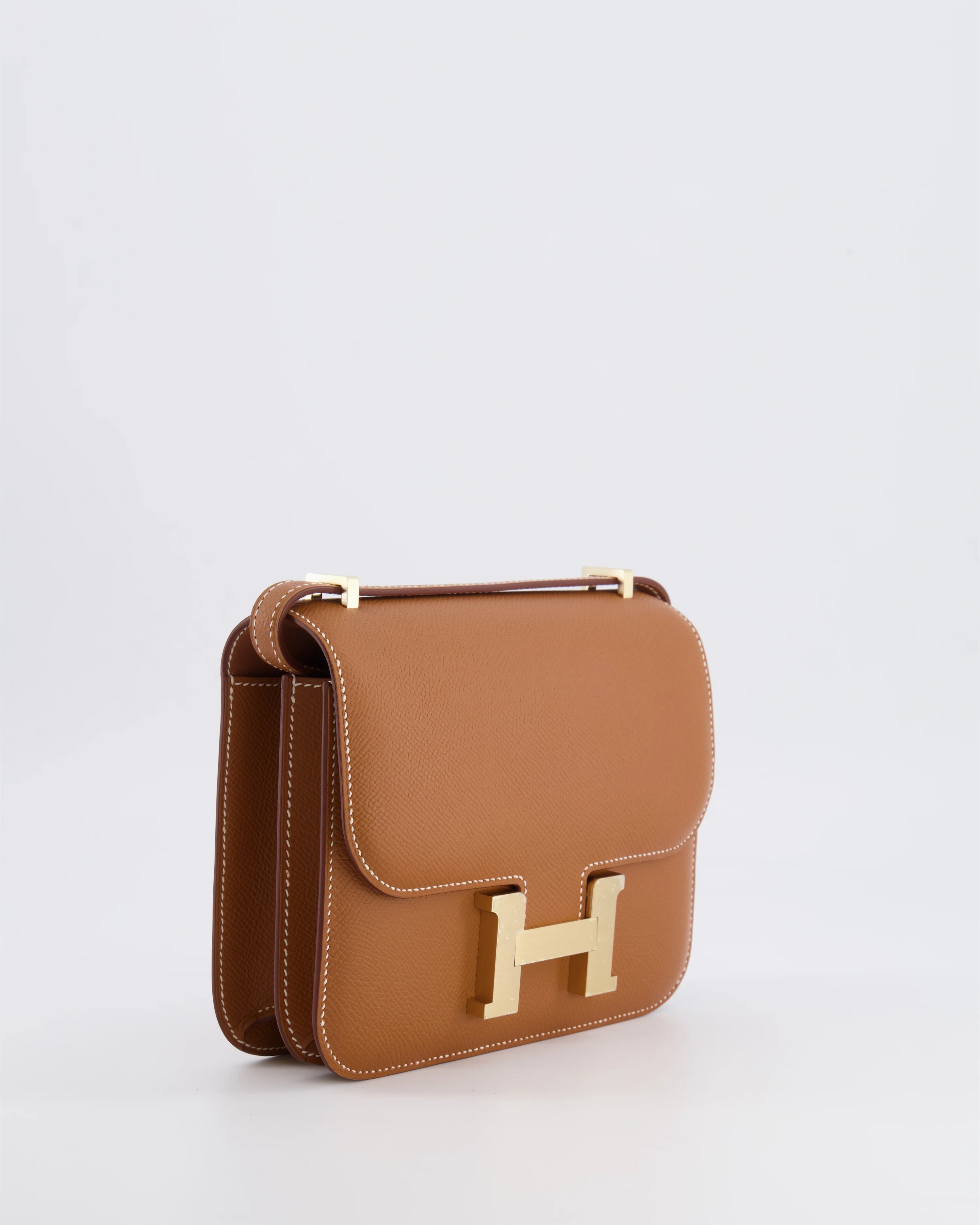 *Fire price “Hermès Constance III 18 Miroir Bag in Gold Epsom Leather with Brushed Permabrass Hardware - Image 8