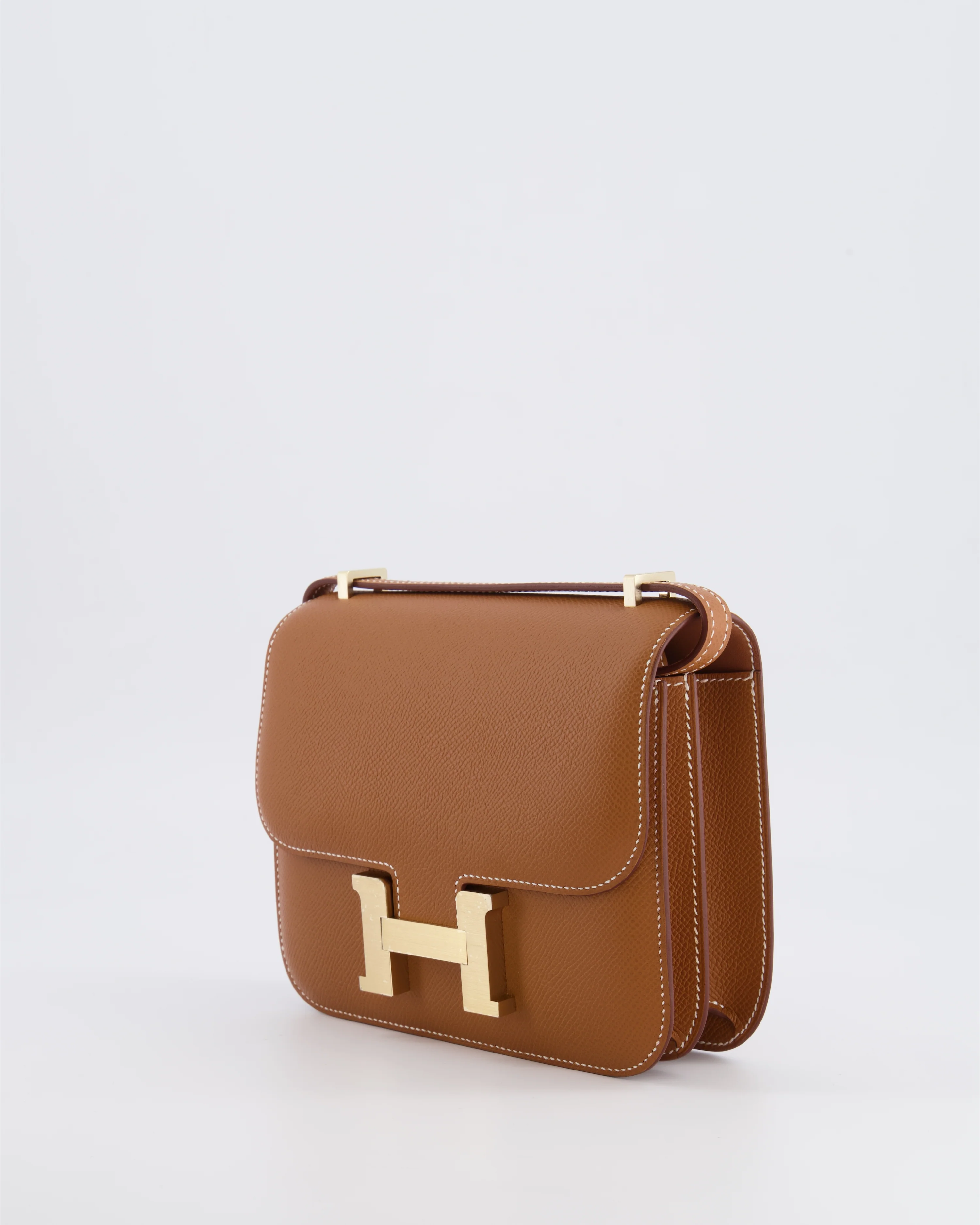 *Fire price “Hermès Constance III 18 Miroir Bag in Gold Epsom Leather with Brushed Permabrass Hardware - Image 9