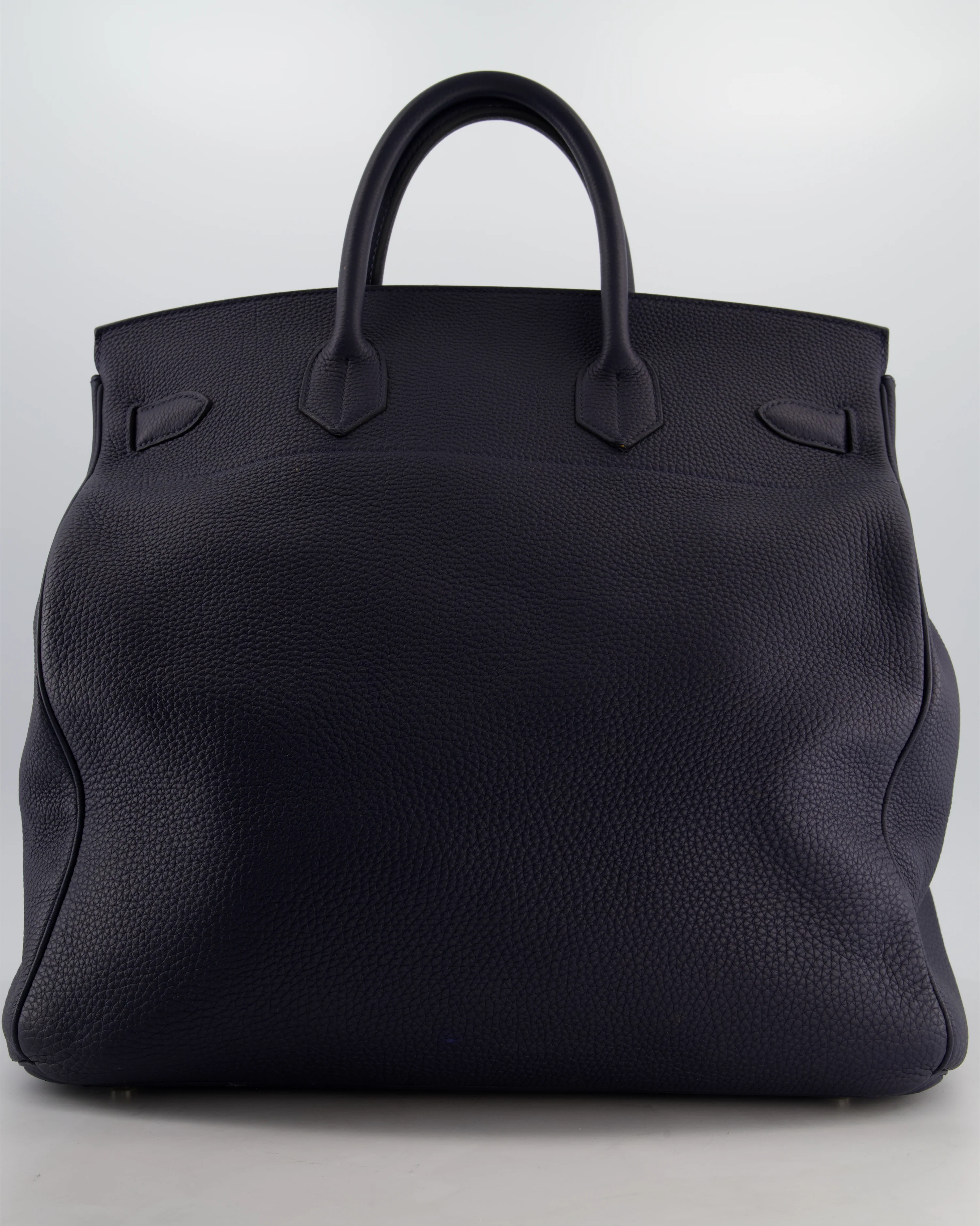 *RARE* Hermès HAC Bag 40 in Bleu Abysse Togo Leather With Palladium Hardware - Image 7