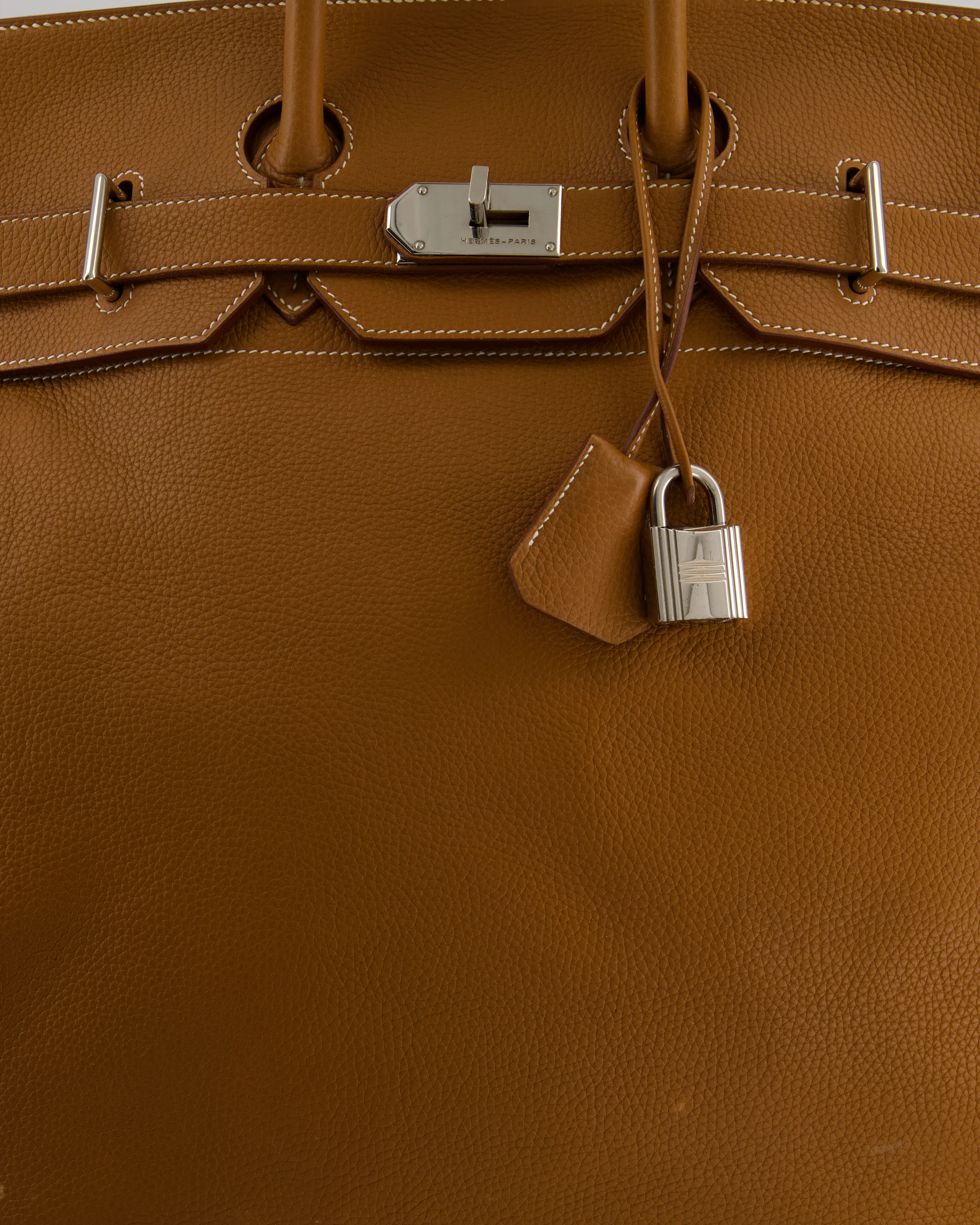 Hermès Haut à Courroies HAC 40 Bag in Gold Togo Leather with Palladium Hardware - Image 13