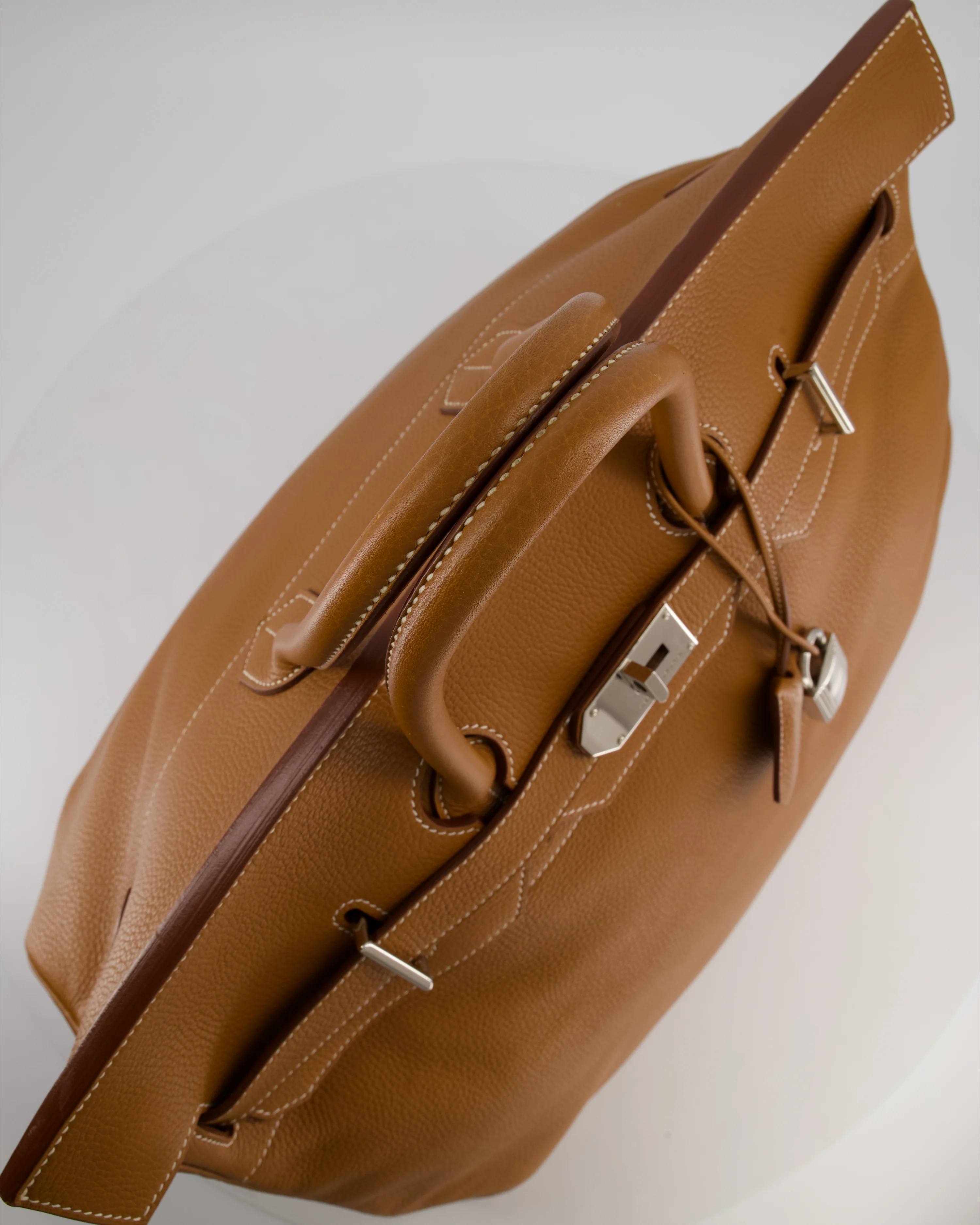 Hermès Haut à Courroies HAC 40 Bag in Gold Togo Leather with Palladium Hardware - Image 14