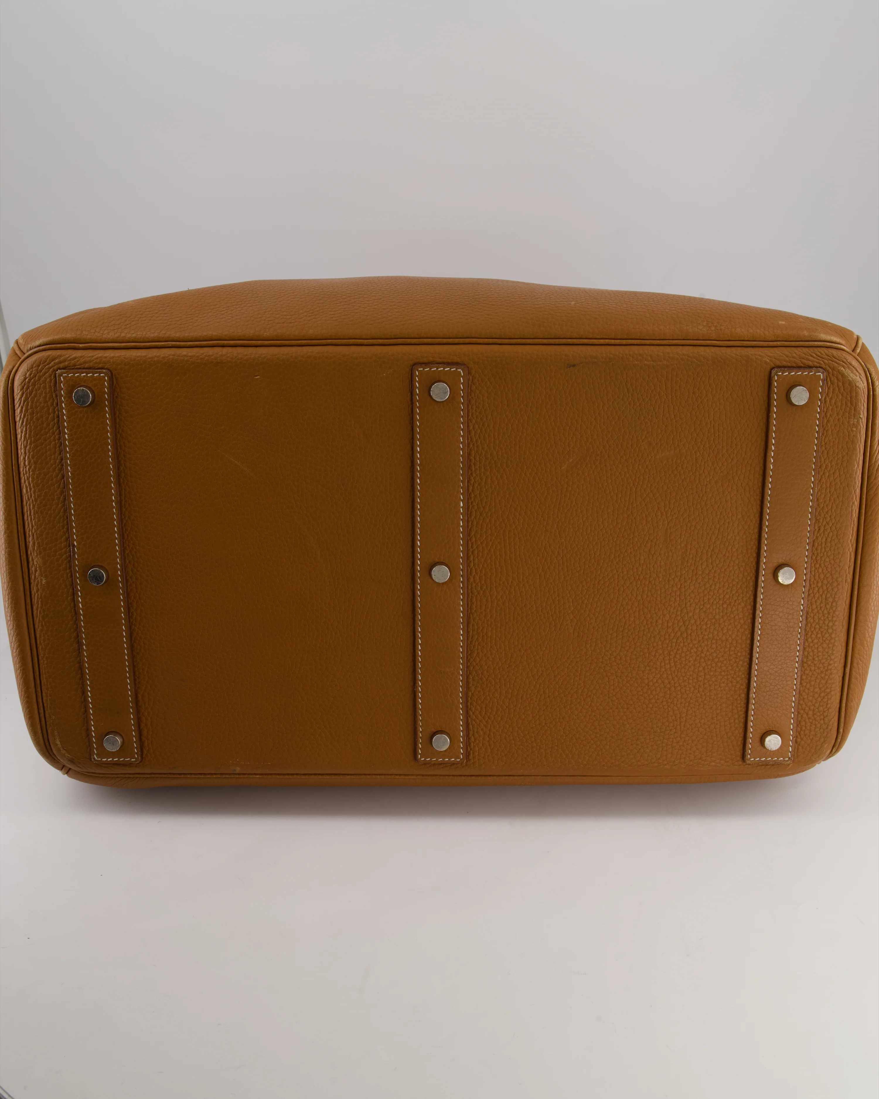 Hermès Haut à Courroies HAC 40 Bag in Gold Togo Leather with Palladium Hardware - Image 16