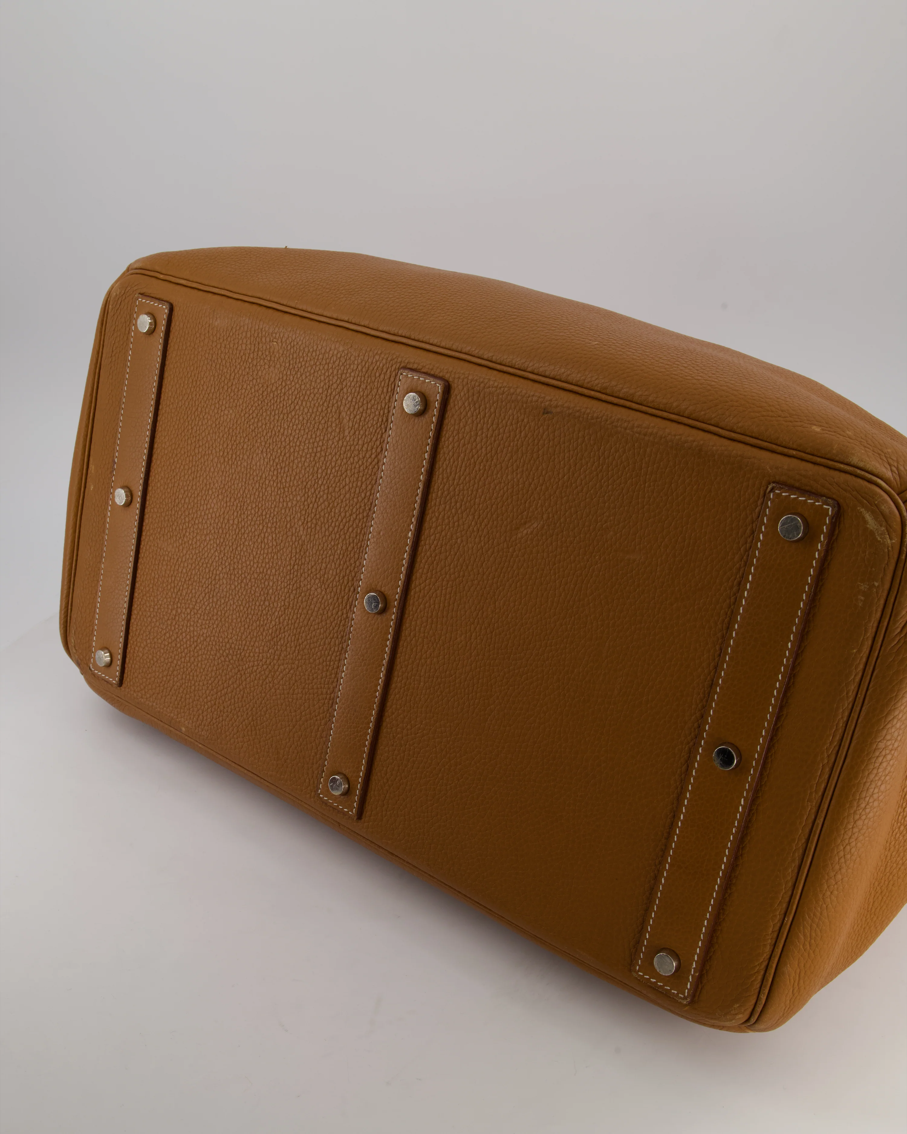 Hermès Haut à Courroies HAC 40 Bag in Gold Togo Leather with Palladium Hardware - Image 18