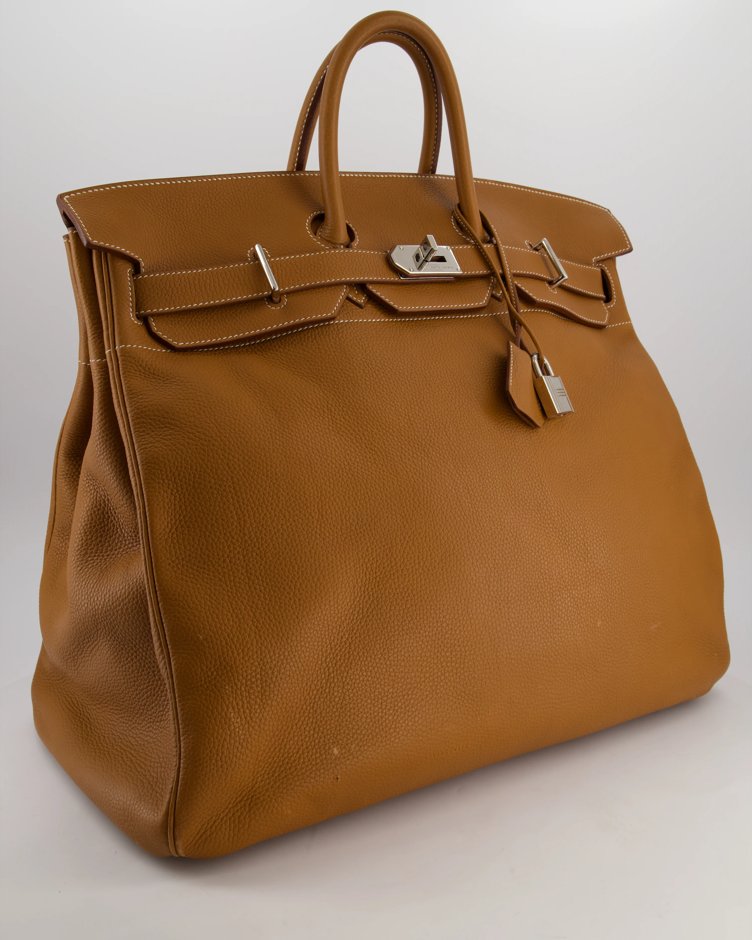 Hermès Haut à Courroies HAC 40 Bag in Gold Togo Leather with Palladium Hardware - Image 2