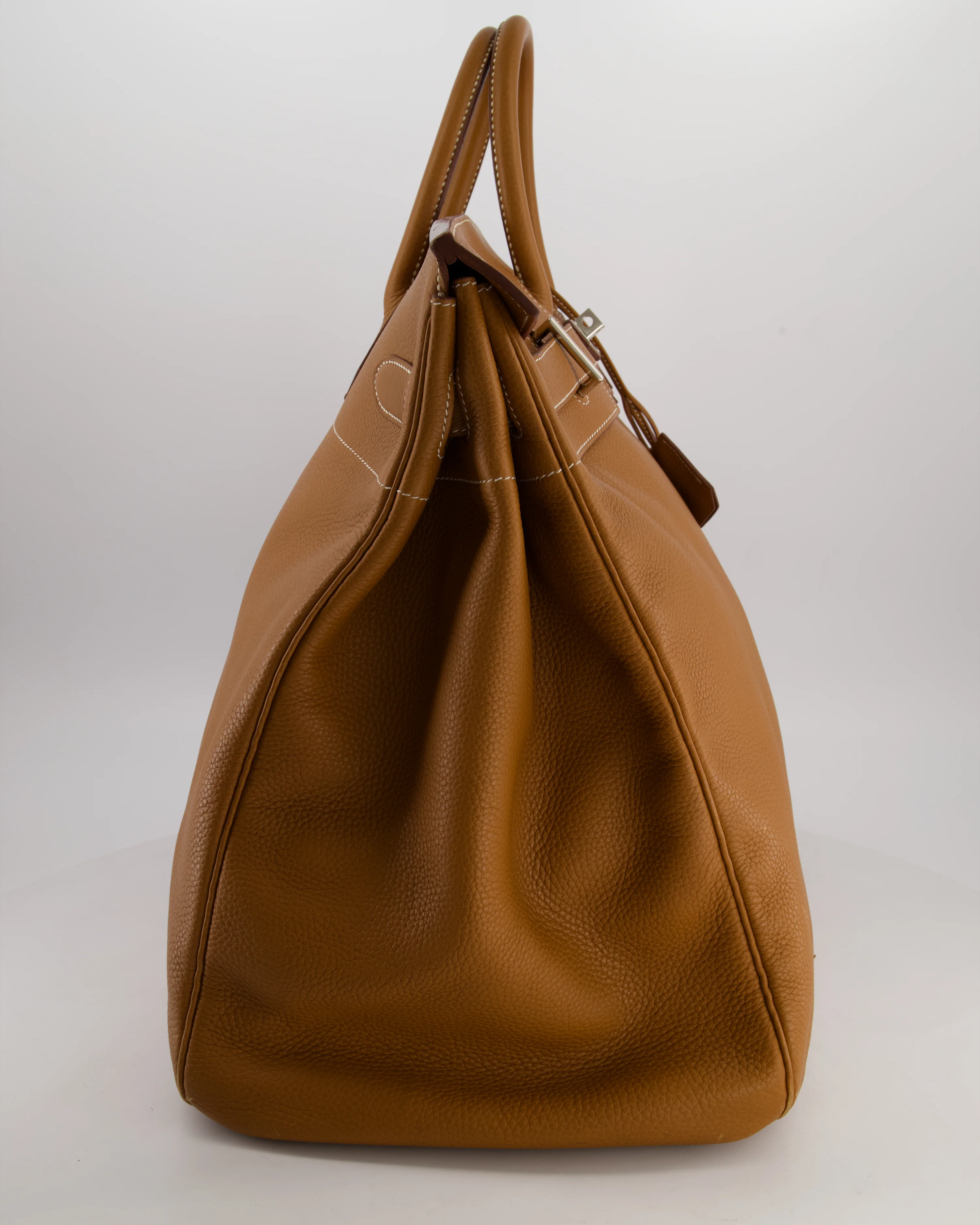 Hermès Haut à Courroies HAC 40 Bag in Gold Togo Leather with Palladium Hardware - Image 3