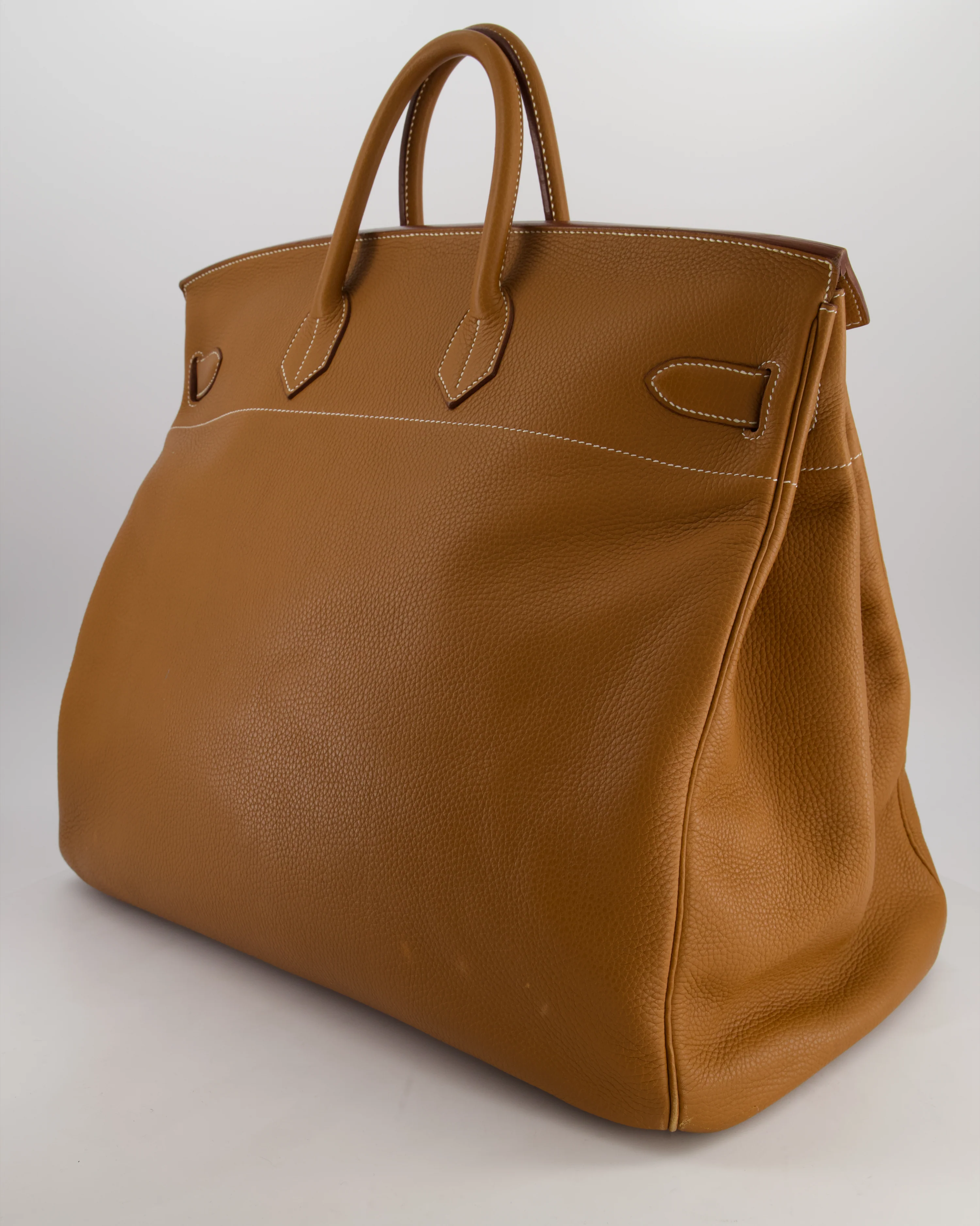 Hermès Haut à Courroies HAC 40 Bag in Gold Togo Leather with Palladium Hardware - Image 4