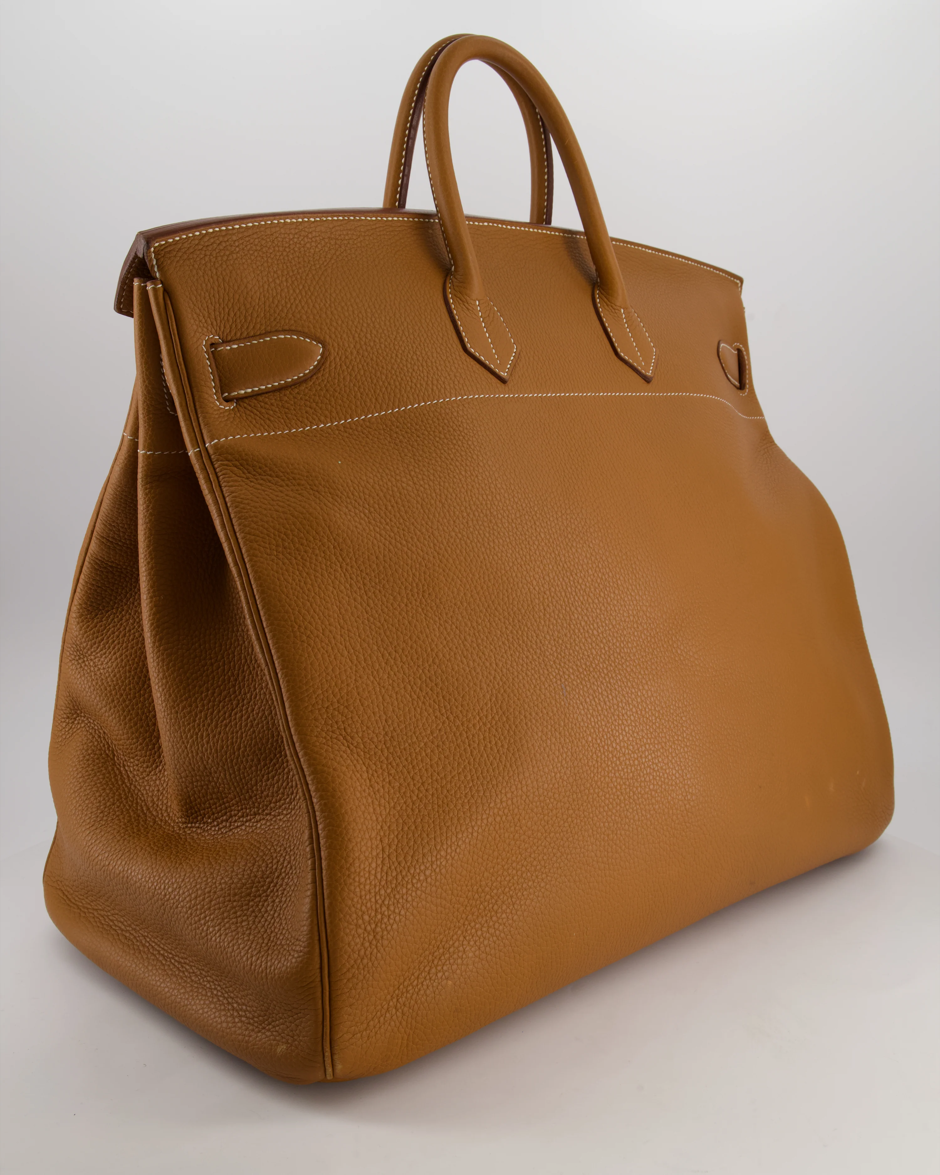 Hermès Haut à Courroies HAC 40 Bag in Gold Togo Leather with Palladium Hardware - Image 6