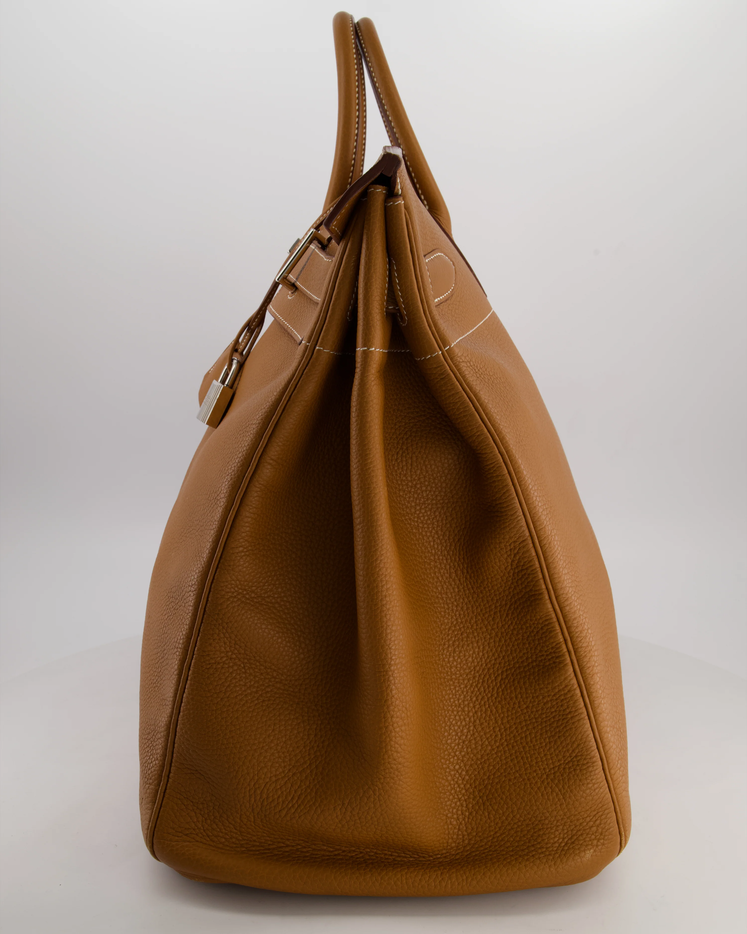 Hermès Haut à Courroies HAC 40 Bag in Gold Togo Leather with Palladium Hardware - Image 7