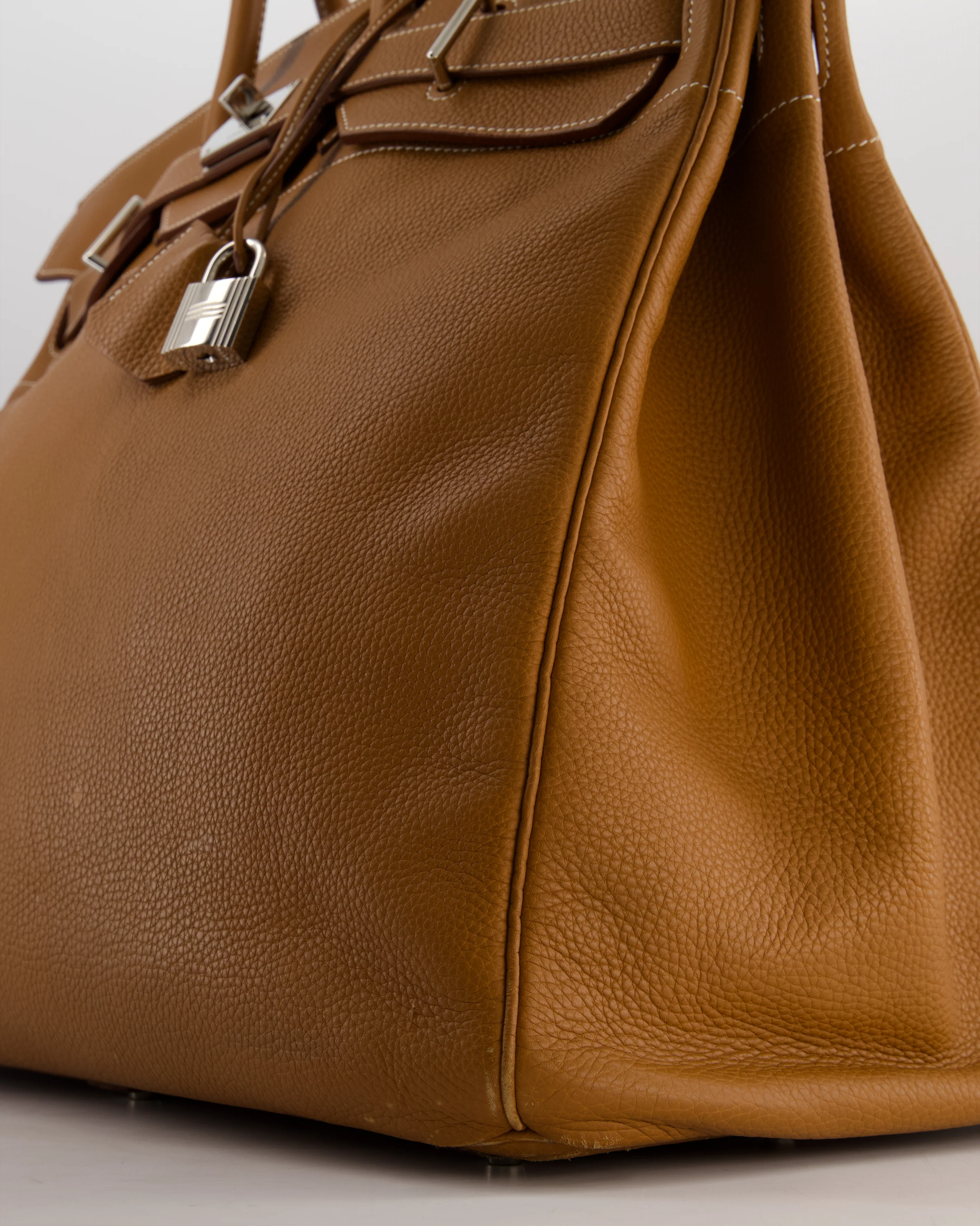 Hermès Haut à Courroies HAC 40 Bag in Gold Togo Leather with Palladium Hardware - Image 9