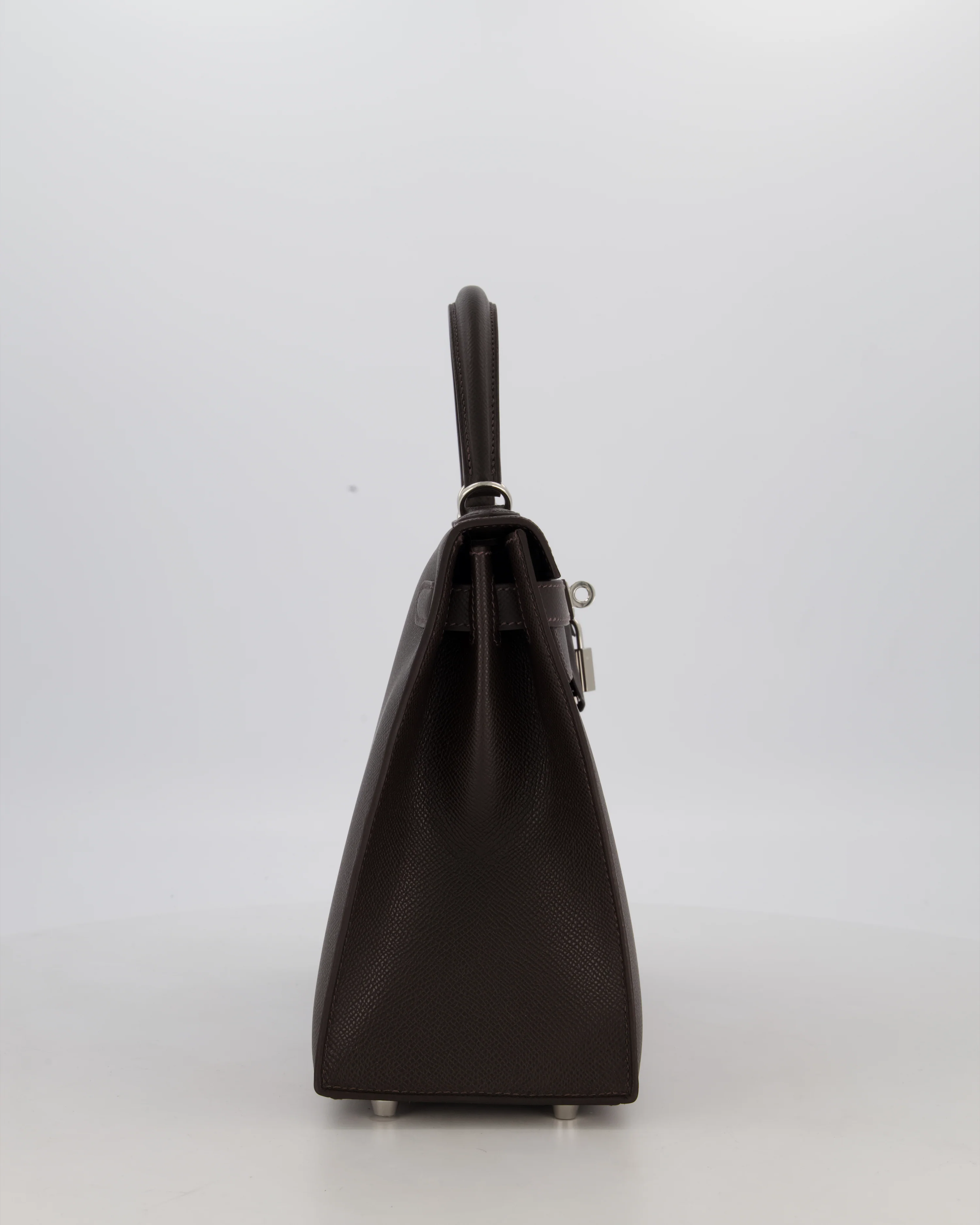 *RARE* Hermès Kelly 28 Sellier Bag in Bai Brun Epsom Leather with Palladium Hardware - Image 19