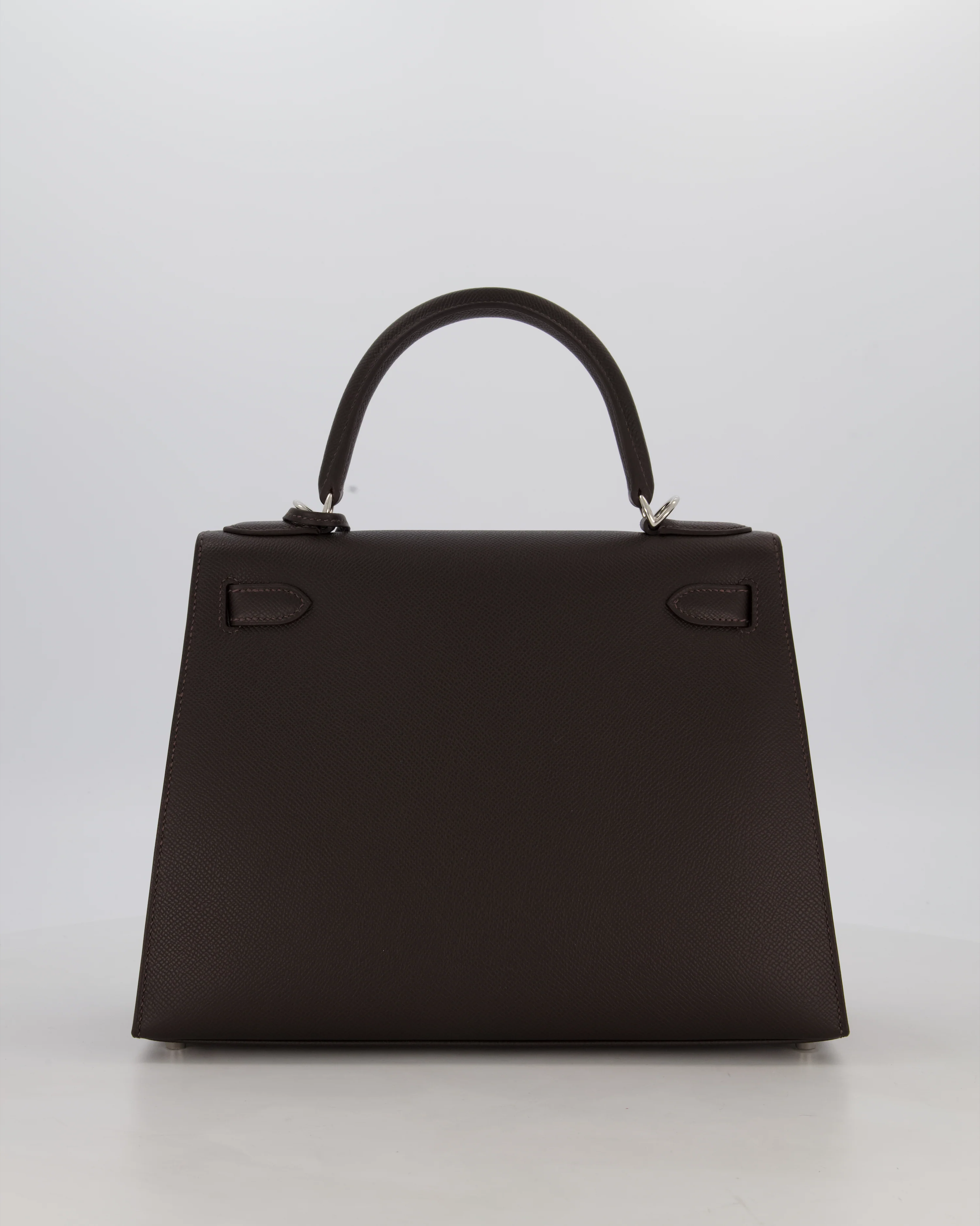 *RARE* Hermès Kelly 28 Sellier Bag in Bai Brun Epsom Leather with Palladium Hardware - Image 7