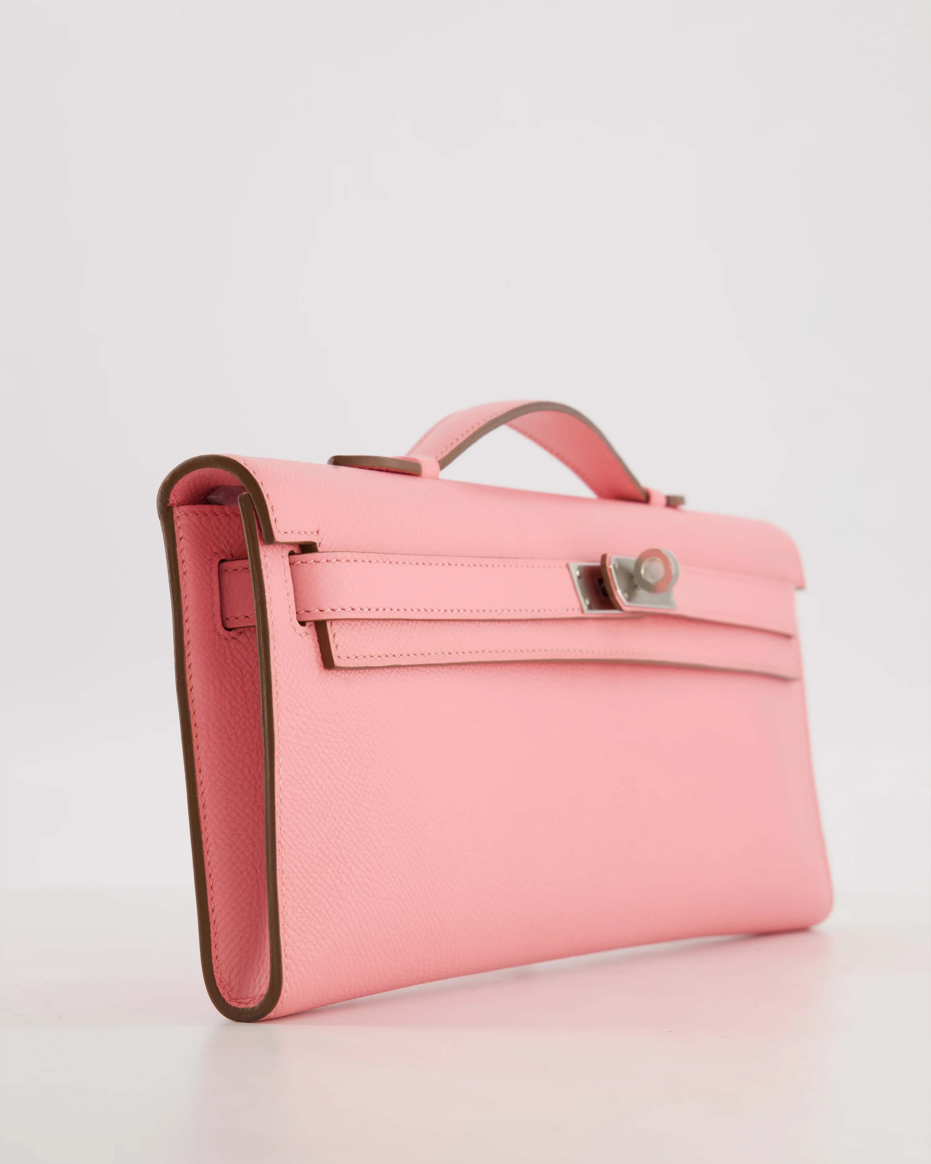 *RARE* Hermès Kelly Cut Bag in Rose Confetti Epsom Leather with Palladium Hardware - Image 15