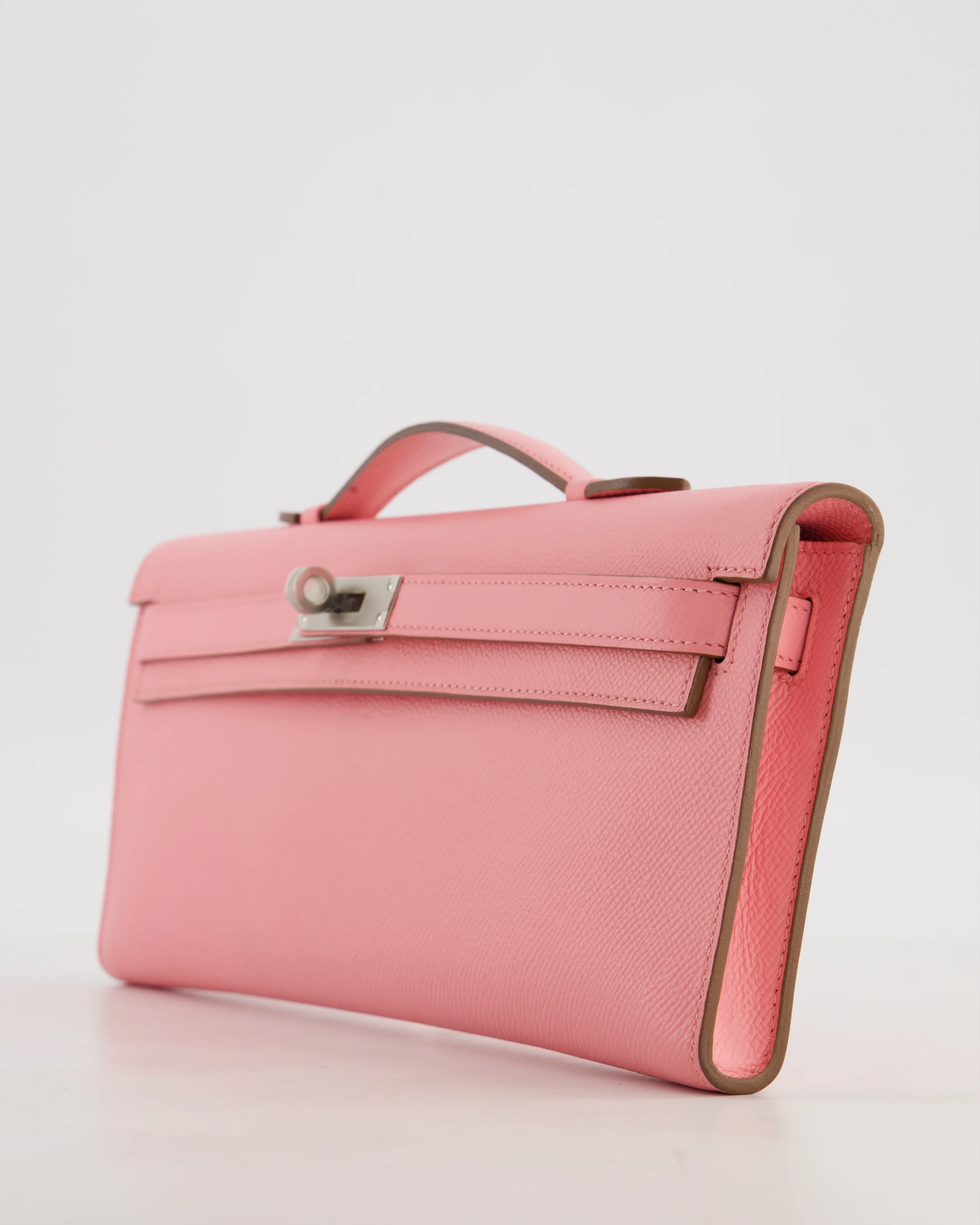 *RARE* Hermès Kelly Cut Bag in Rose Confetti Epsom Leather with Palladium Hardware - Image 16