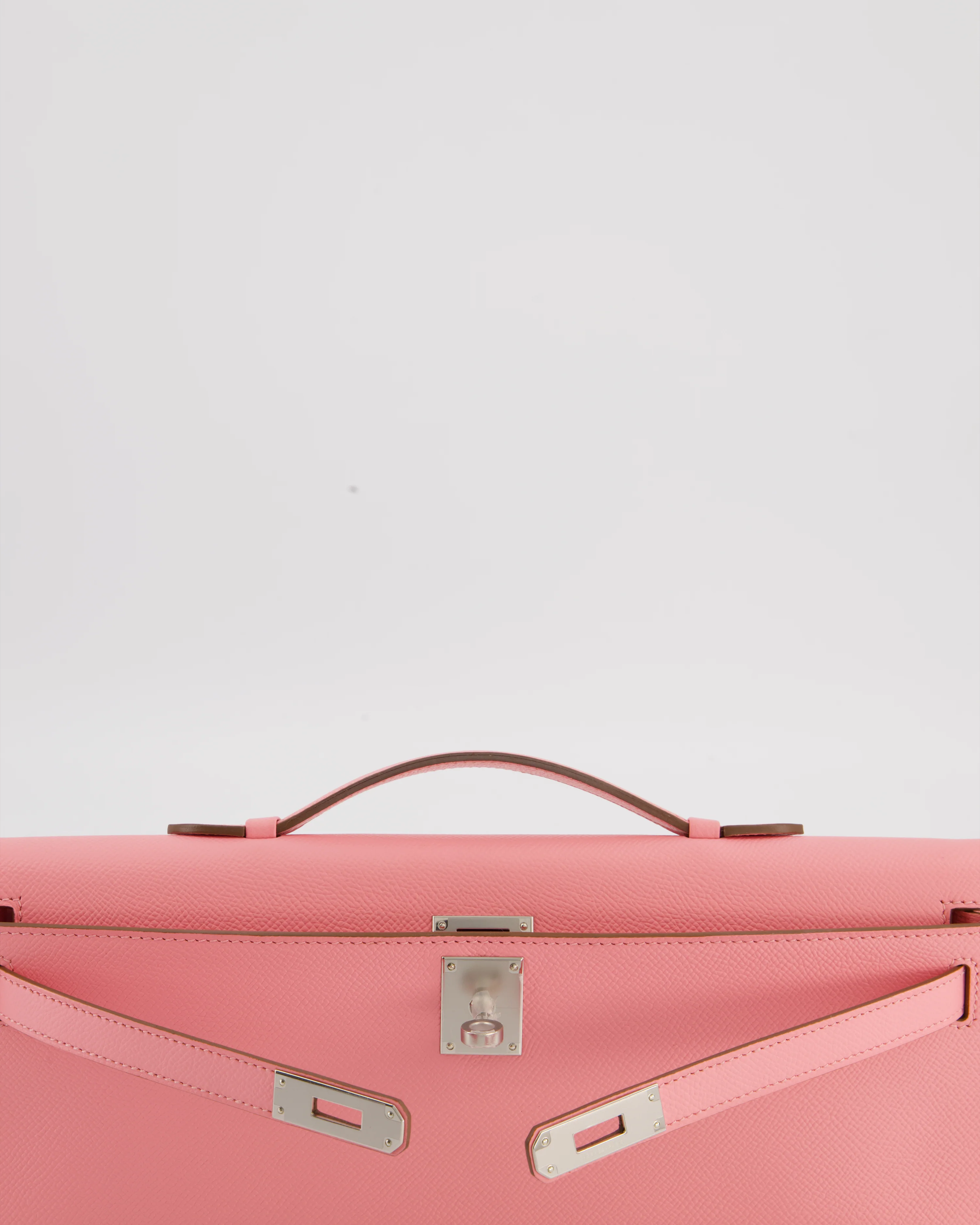 *RARE* Hermès Kelly Cut Bag in Rose Confetti Epsom Leather with Palladium Hardware - Image 24
