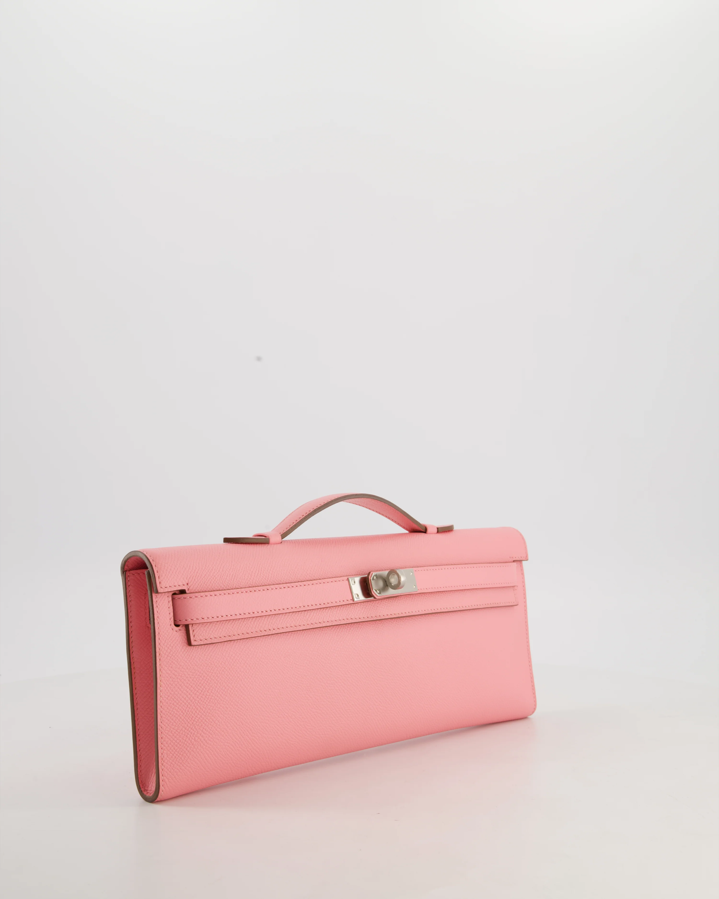 *RARE* Hermès Kelly Cut Bag in Rose Confetti Epsom Leather with Palladium Hardware - Image 8
