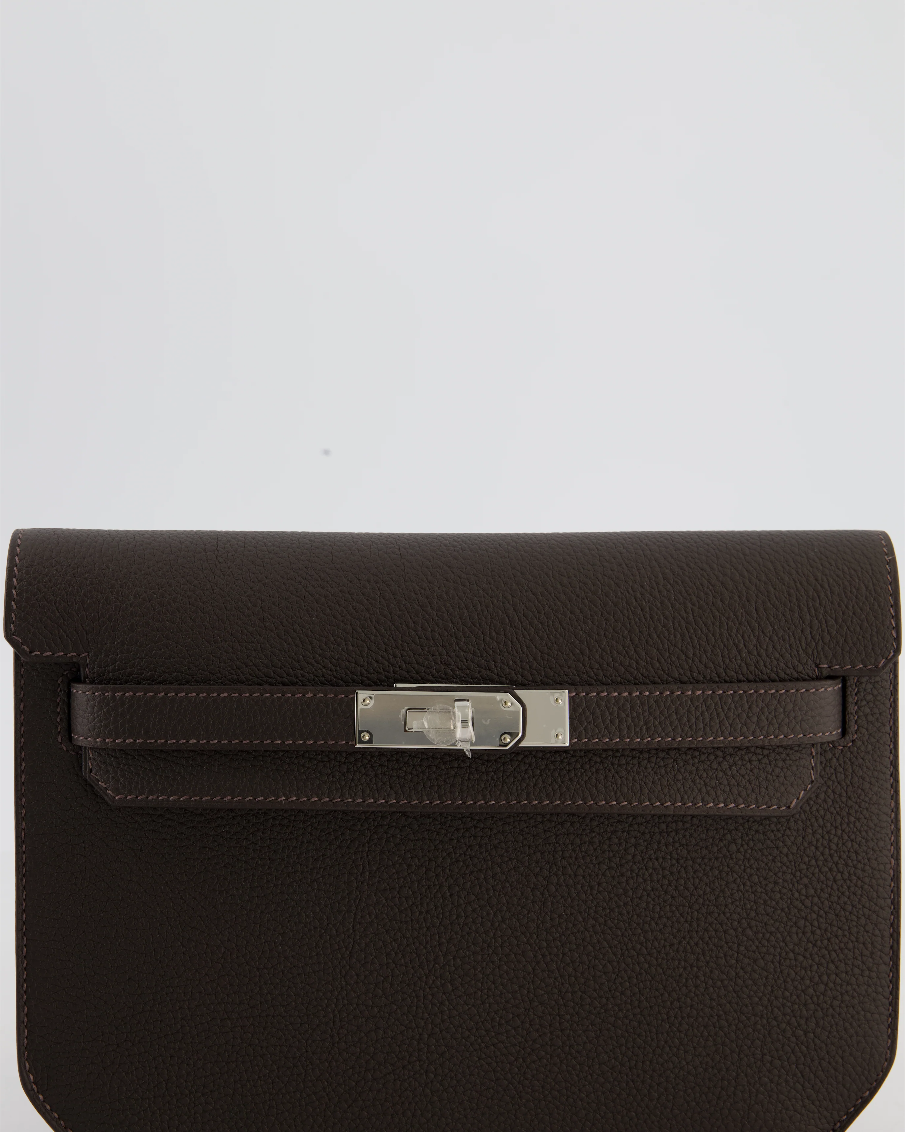 *RARE* Hermès Kelly Depeches 25 Bag in Bai Brun Togo Leather with Palladium Hardware - Image 14