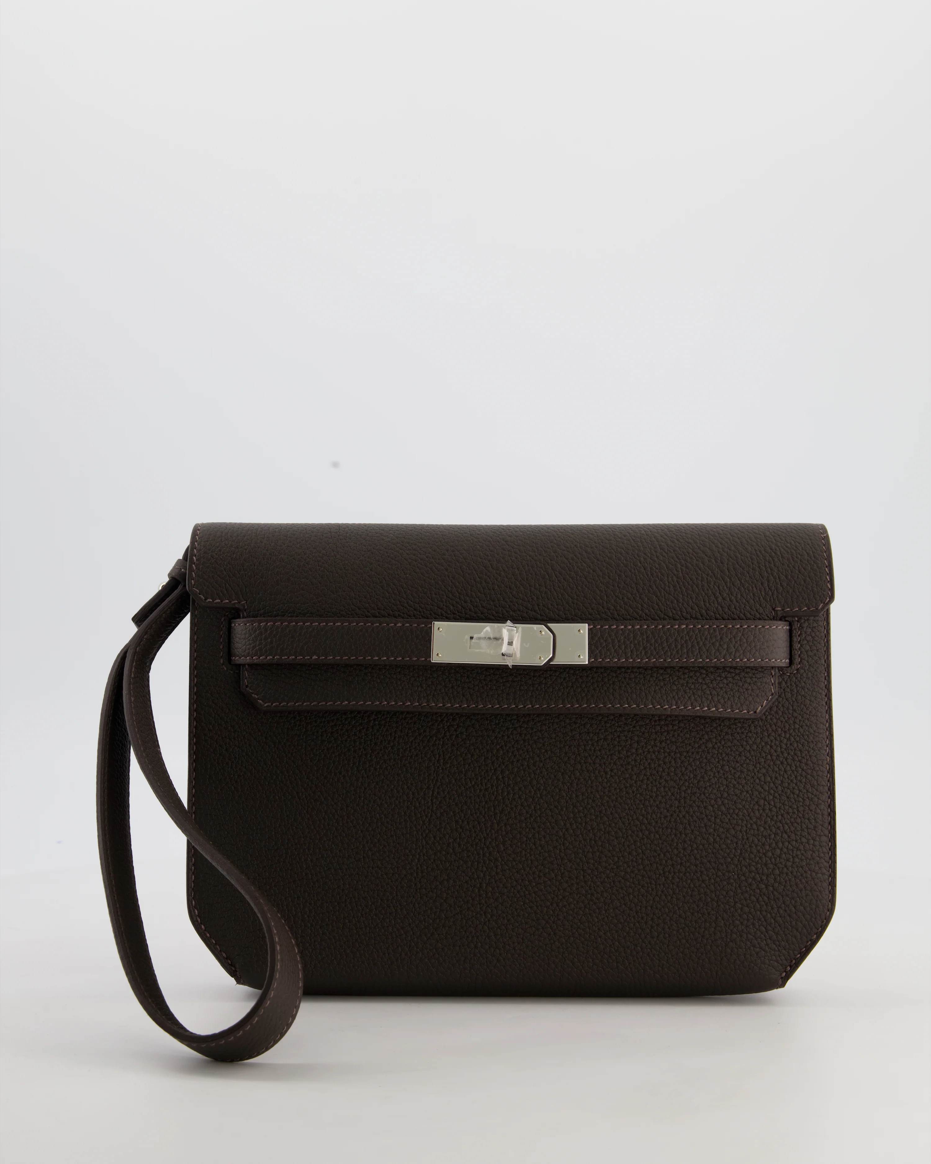 *RARE* Hermès Kelly Depeches 25 Bag in Bai Brun Togo Leather with Palladium Hardware - Image 20
