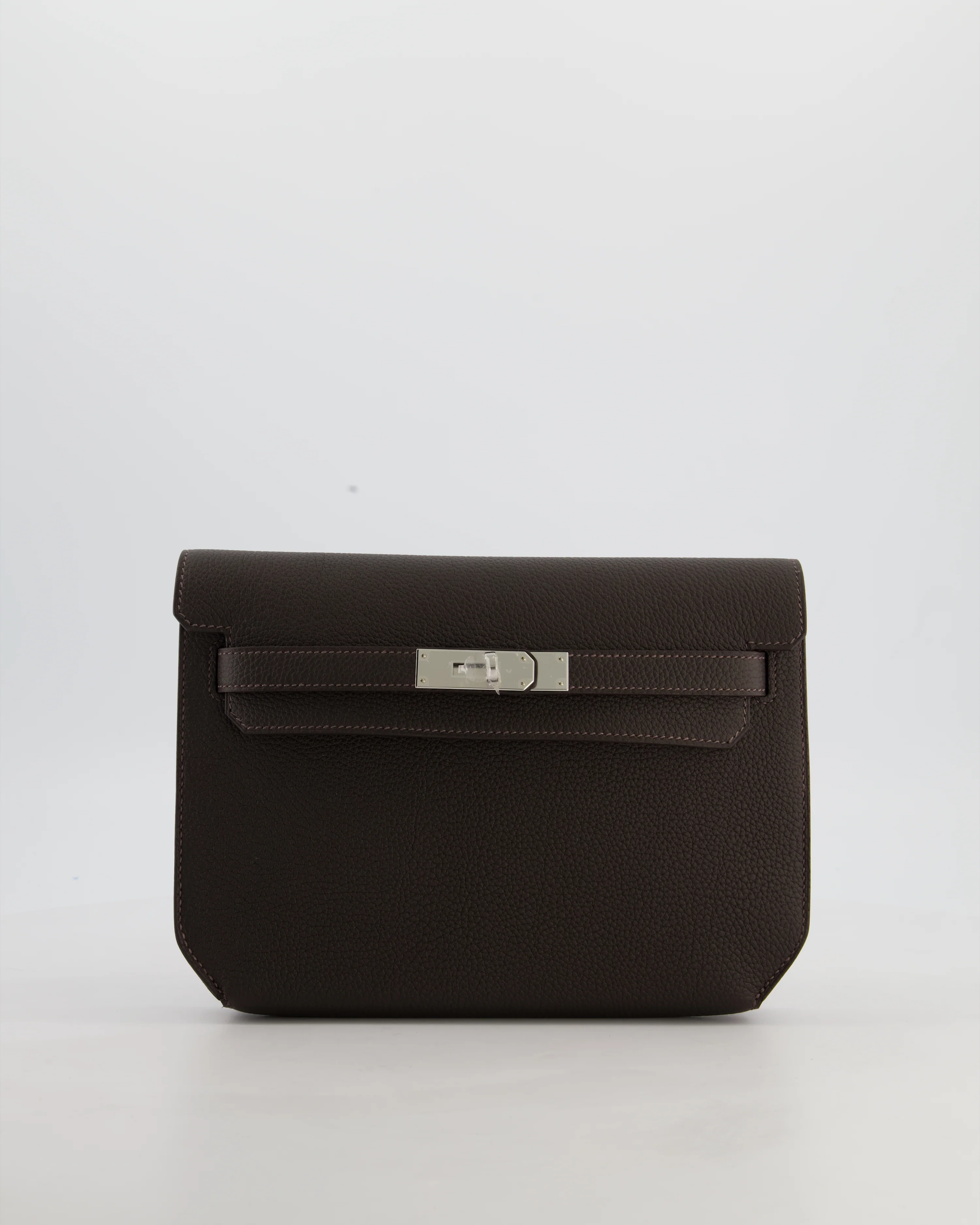 *RARE* Hermès Kelly Depeches 25 Bag in Bai Brun Togo Leather with Palladium Hardware - Image 21