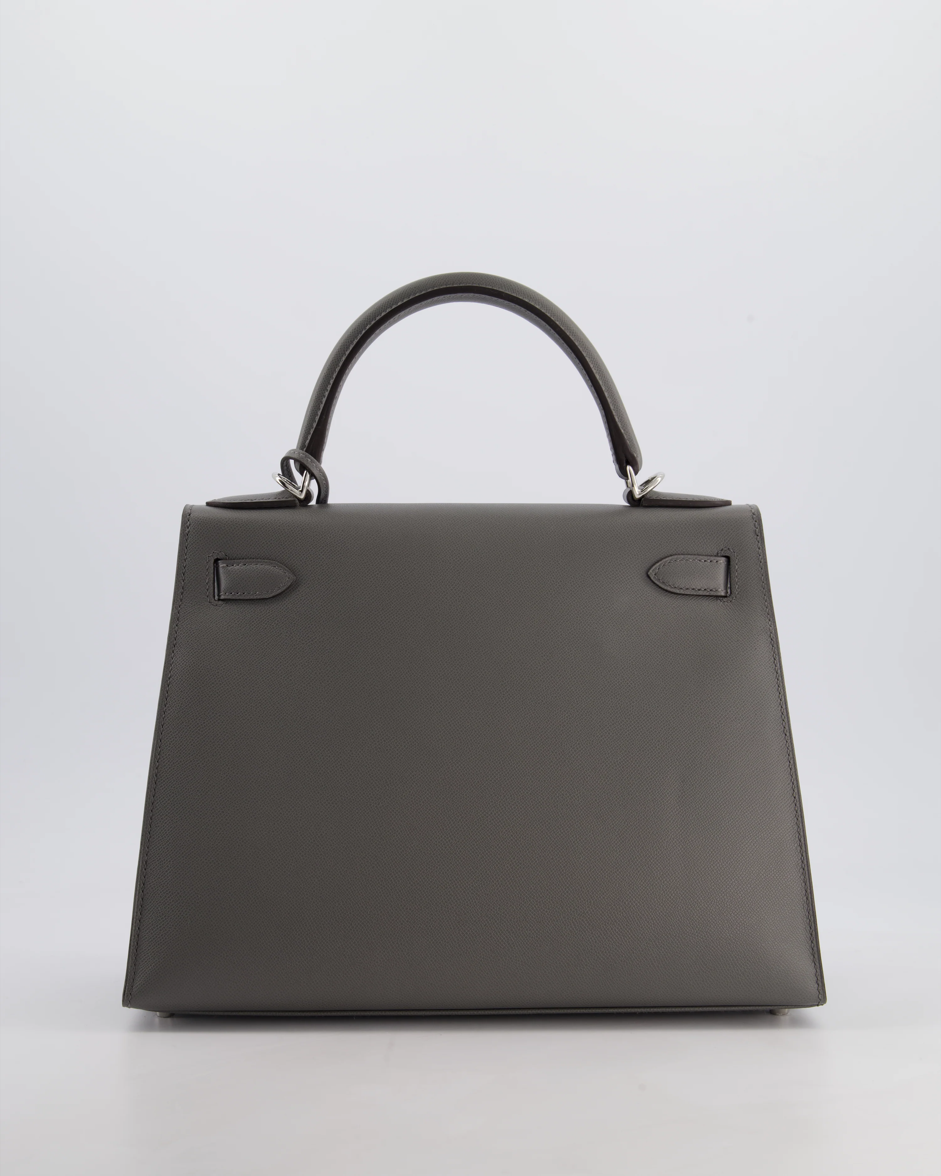 *RARE* Hermès Kelly 28 Sellier Bag in Gris Meyer Madame Leather with Palladium Hardware - Image 7