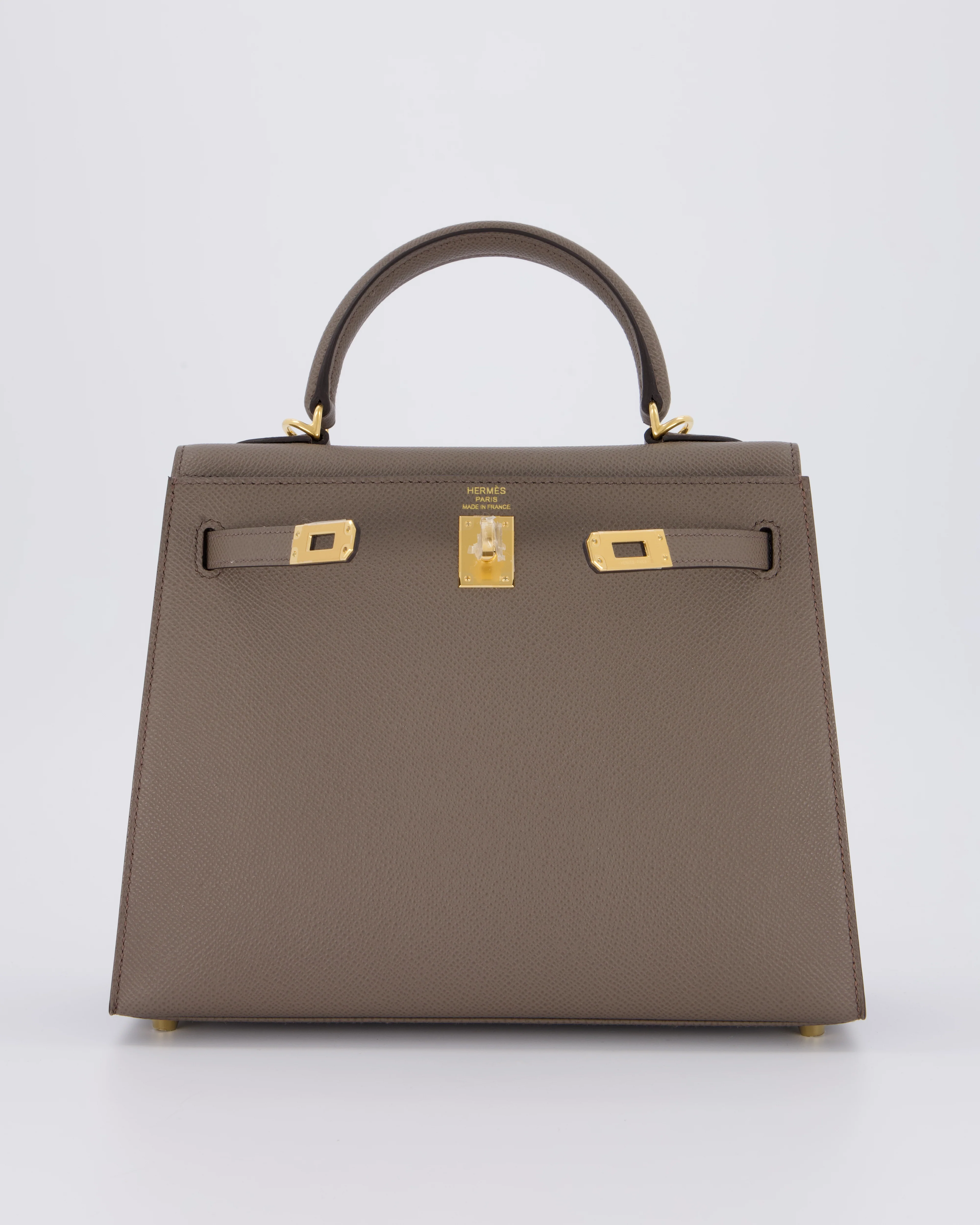 *RARE* Hermès Kelly 25 Sellier Bag in Gris Etain Epsom Leather with Gold Hardware - Image 3