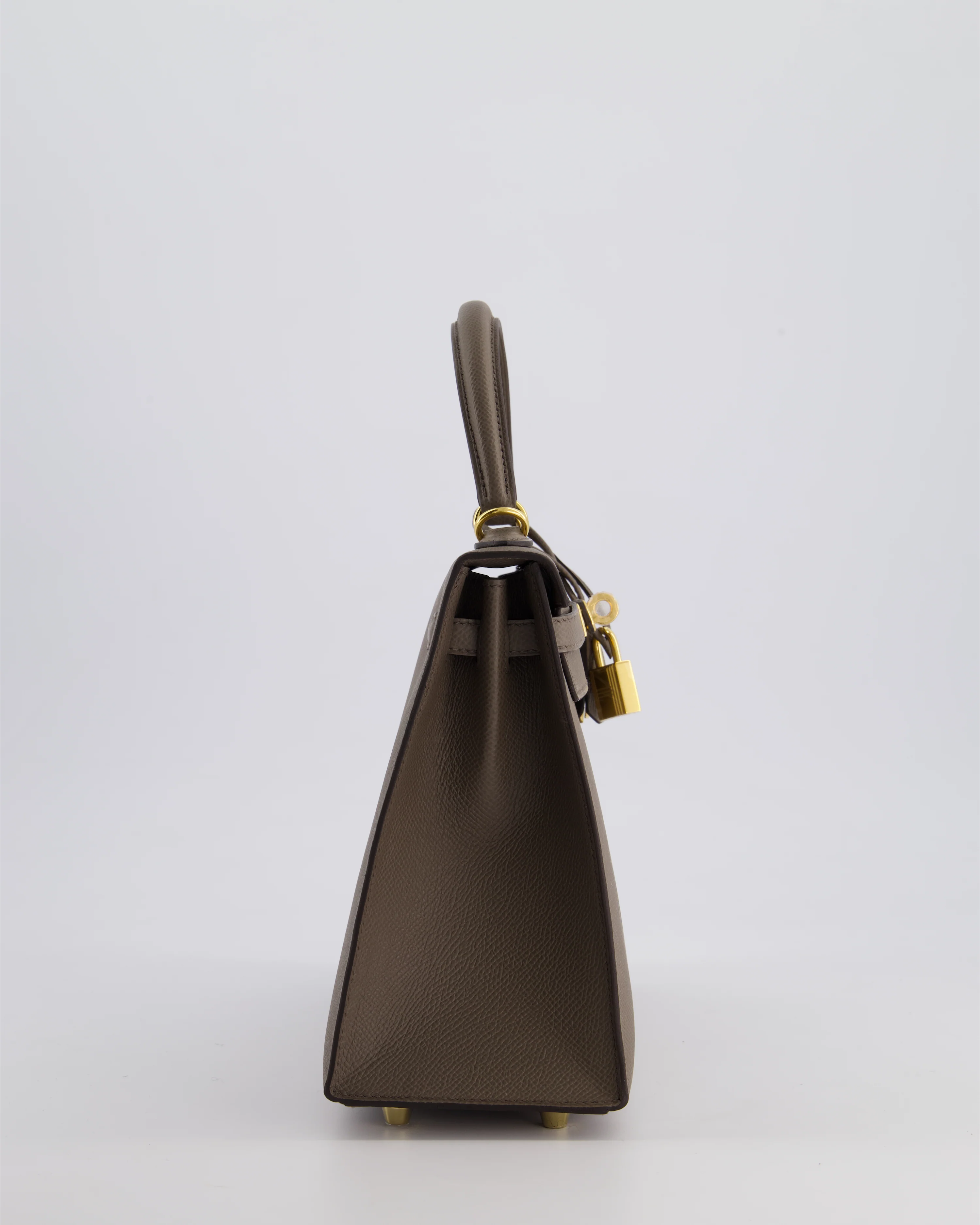 *RARE* Hermès Kelly 25 Sellier Bag in Gris Etain Epsom Leather with Gold Hardware - Image 5