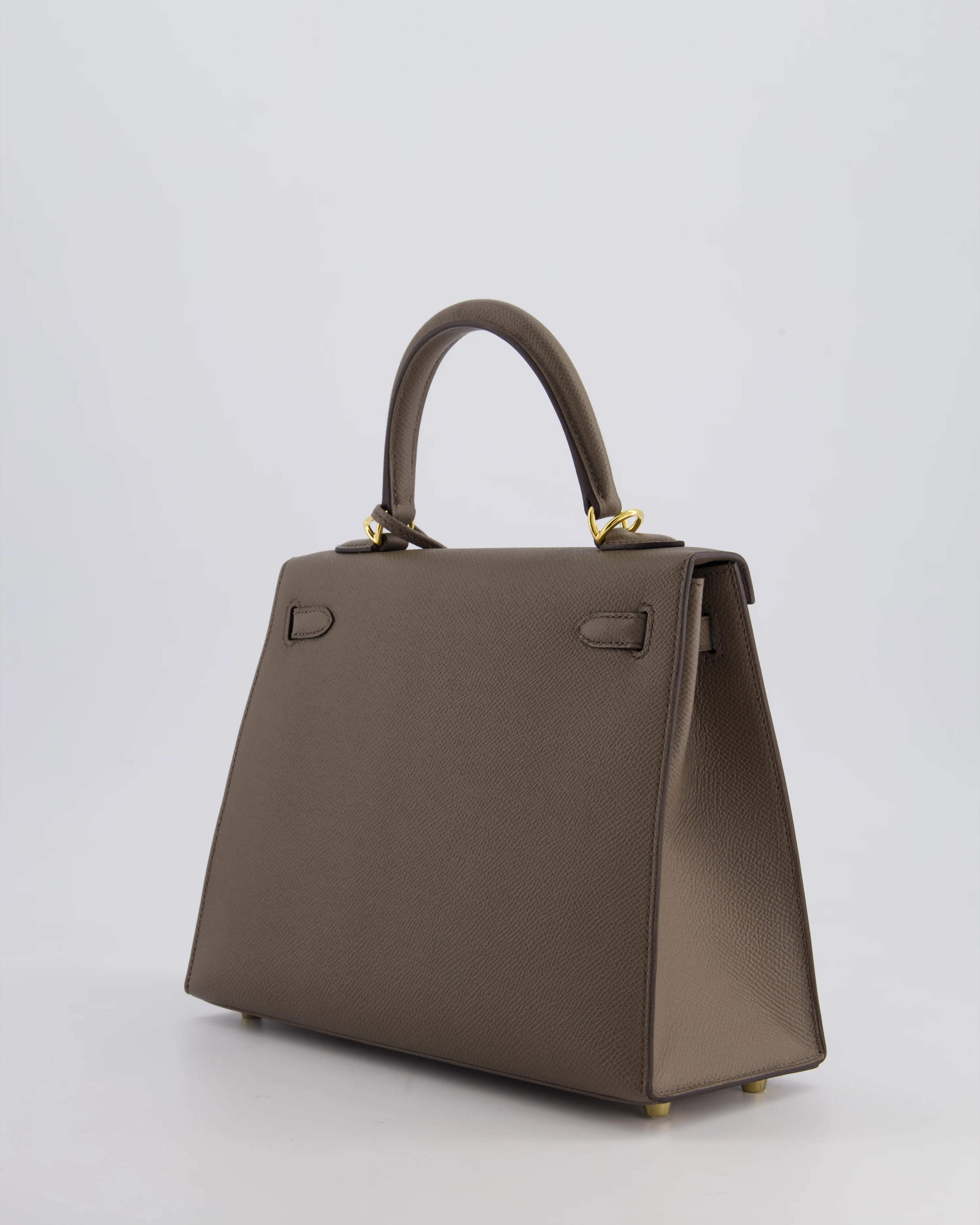 *RARE* Hermès Kelly 25 Sellier Bag in Gris Etain Epsom Leather with Gold Hardware - Image 6