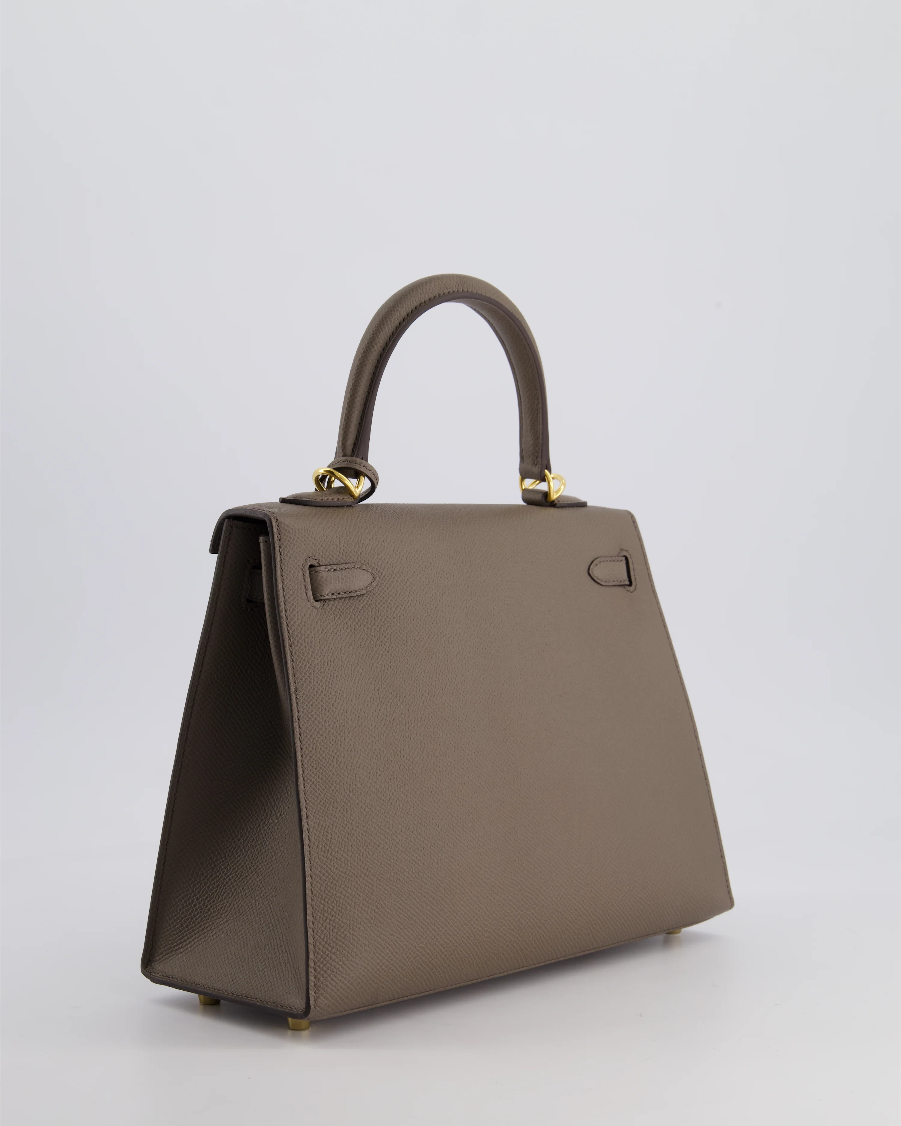 *RARE* Hermès Kelly 25 Sellier Bag in Gris Etain Epsom Leather with Gold Hardware - Image 8
