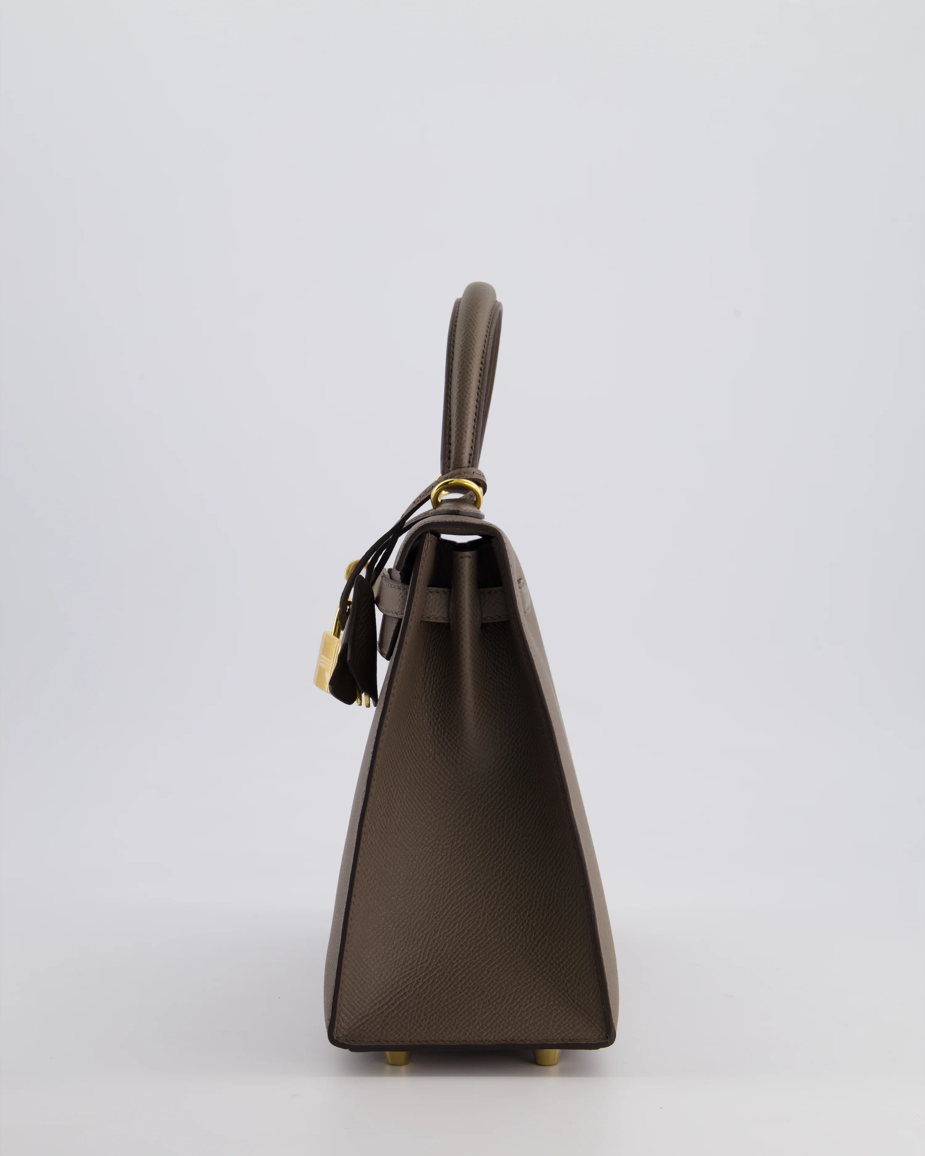 *RARE* Hermès Kelly 25 Sellier Bag in Gris Etain Epsom Leather with Gold Hardware - Image 9