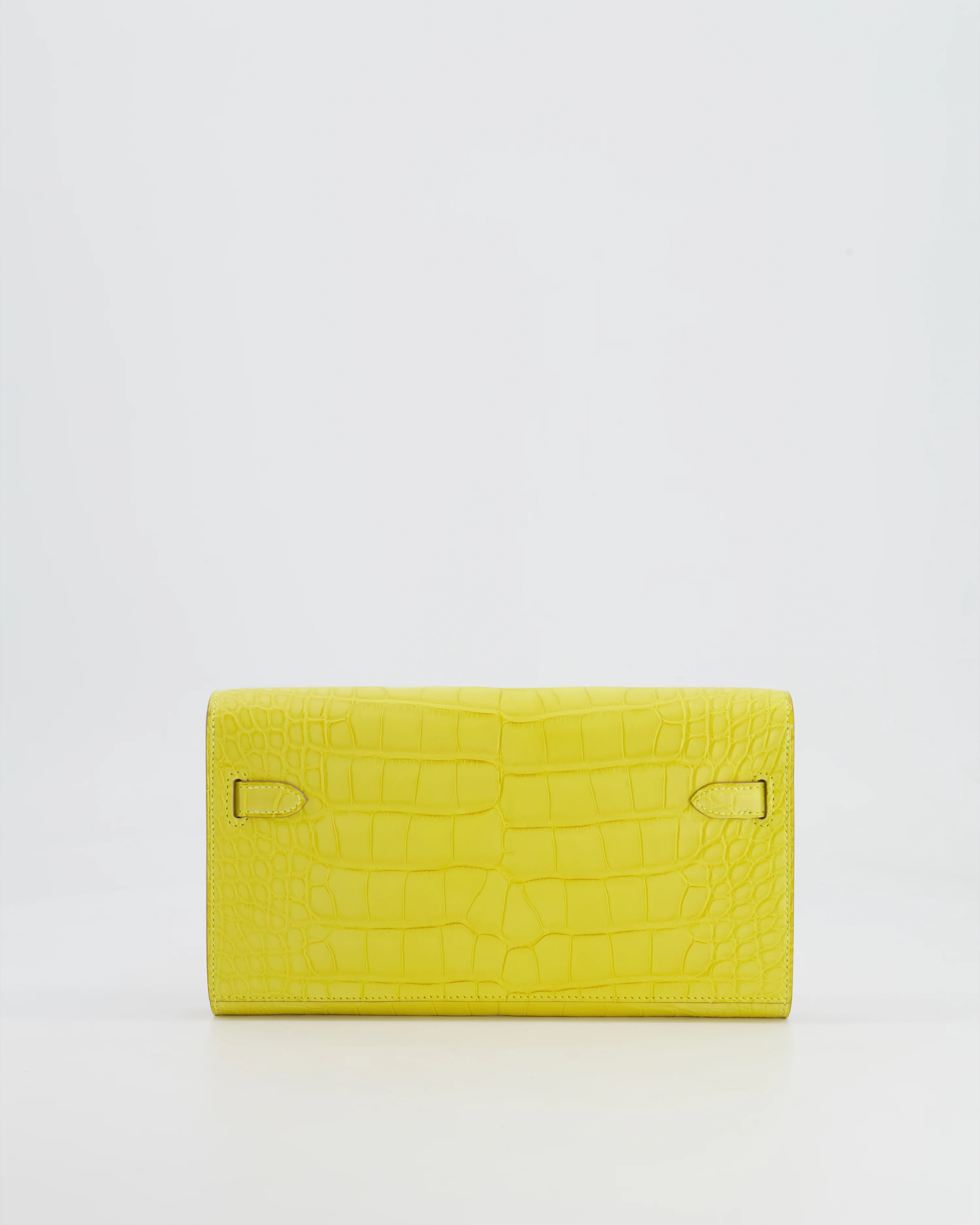 *RARE* Hermès Kelly To Go Bag in Jaune Mimosa Alligator Mississippiensis Leather with Gold Hardware - Image 6