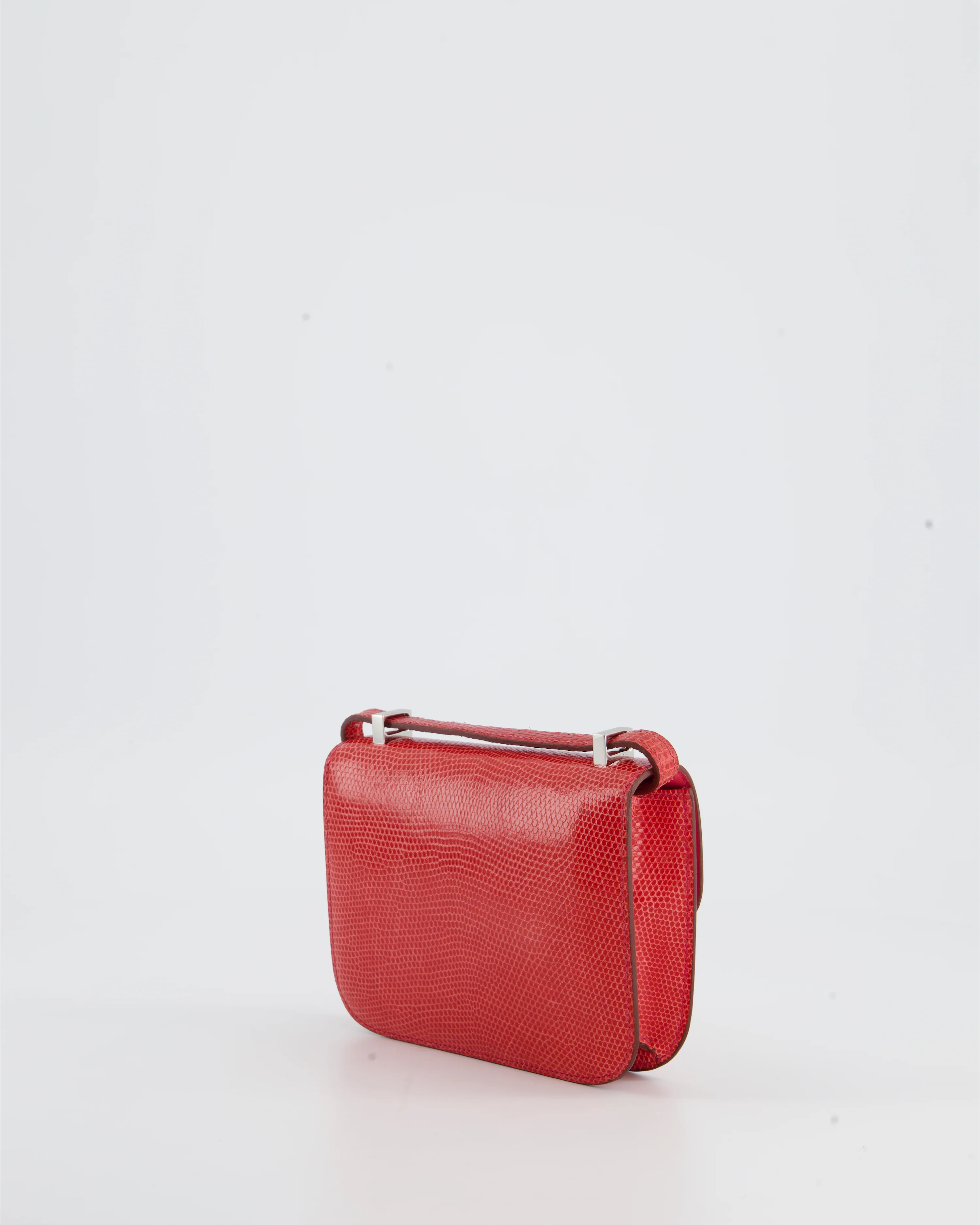*RARE* Hermès Constance II Micro Bag in Rouge Lizard with Palladium Hardware - Image 10