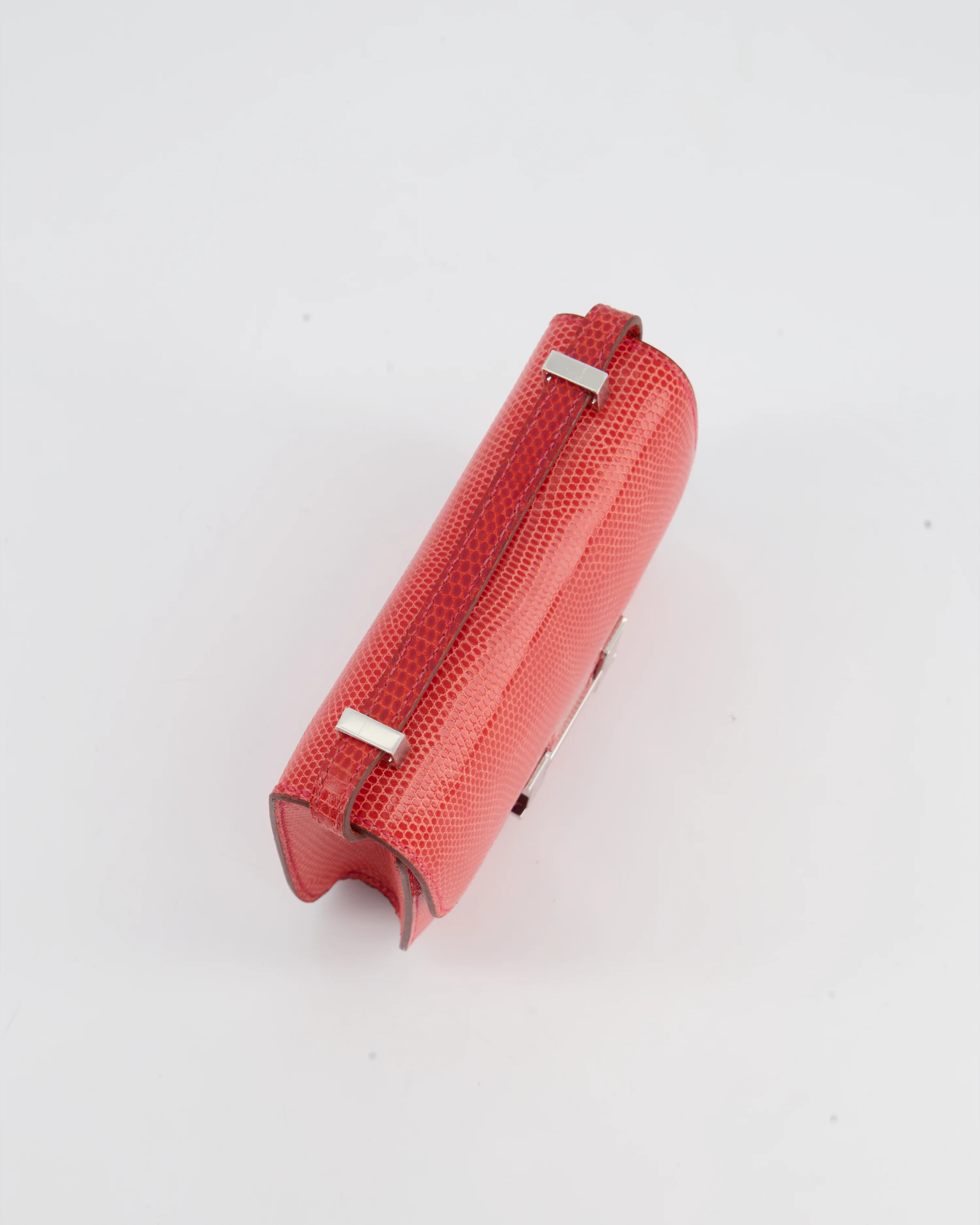 *RARE* Hermès Constance II Micro Bag in Rouge Lizard with Palladium Hardware - Image 14