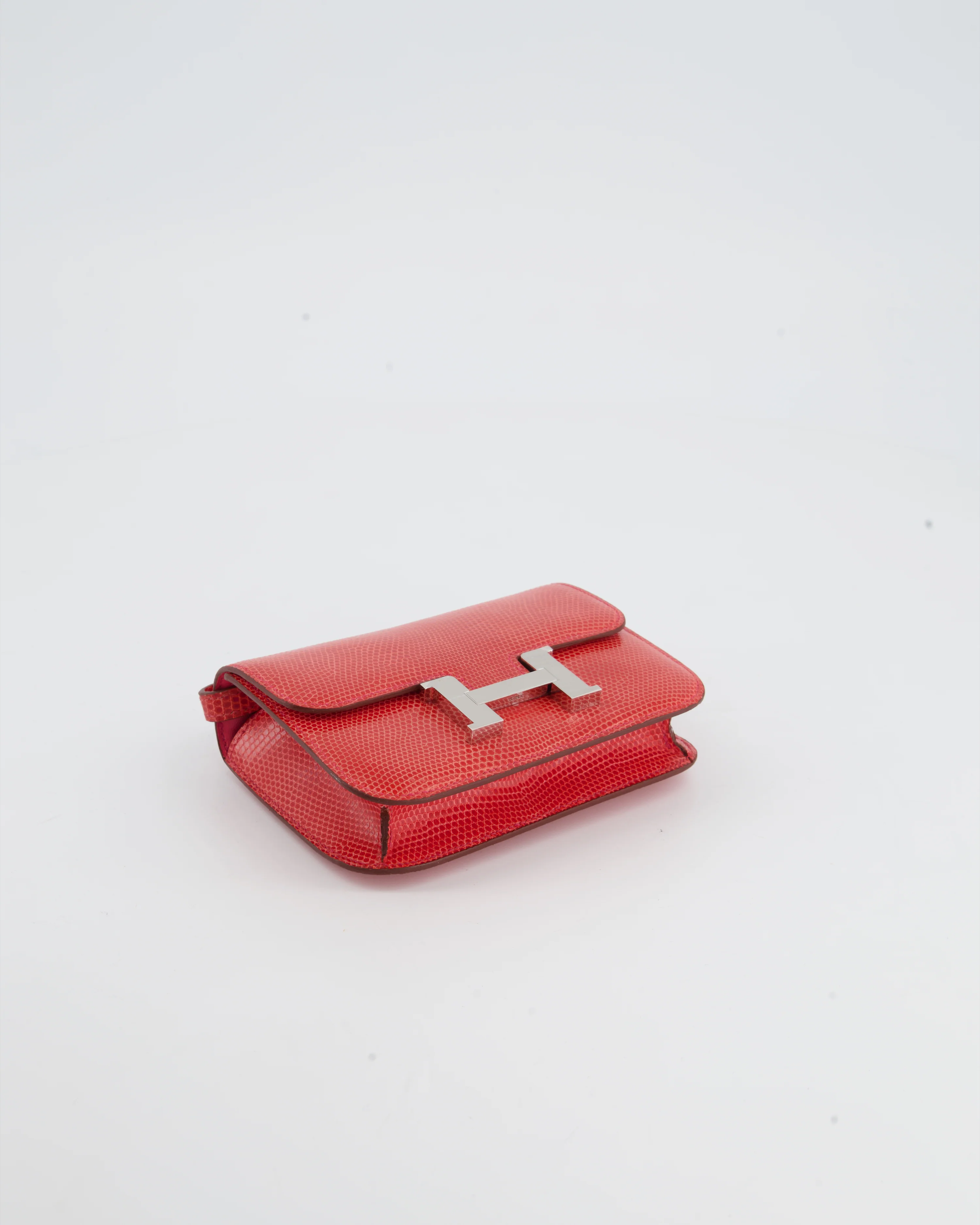 *RARE* Hermès Constance II Micro Bag in Rouge Lizard with Palladium Hardware - Image 16