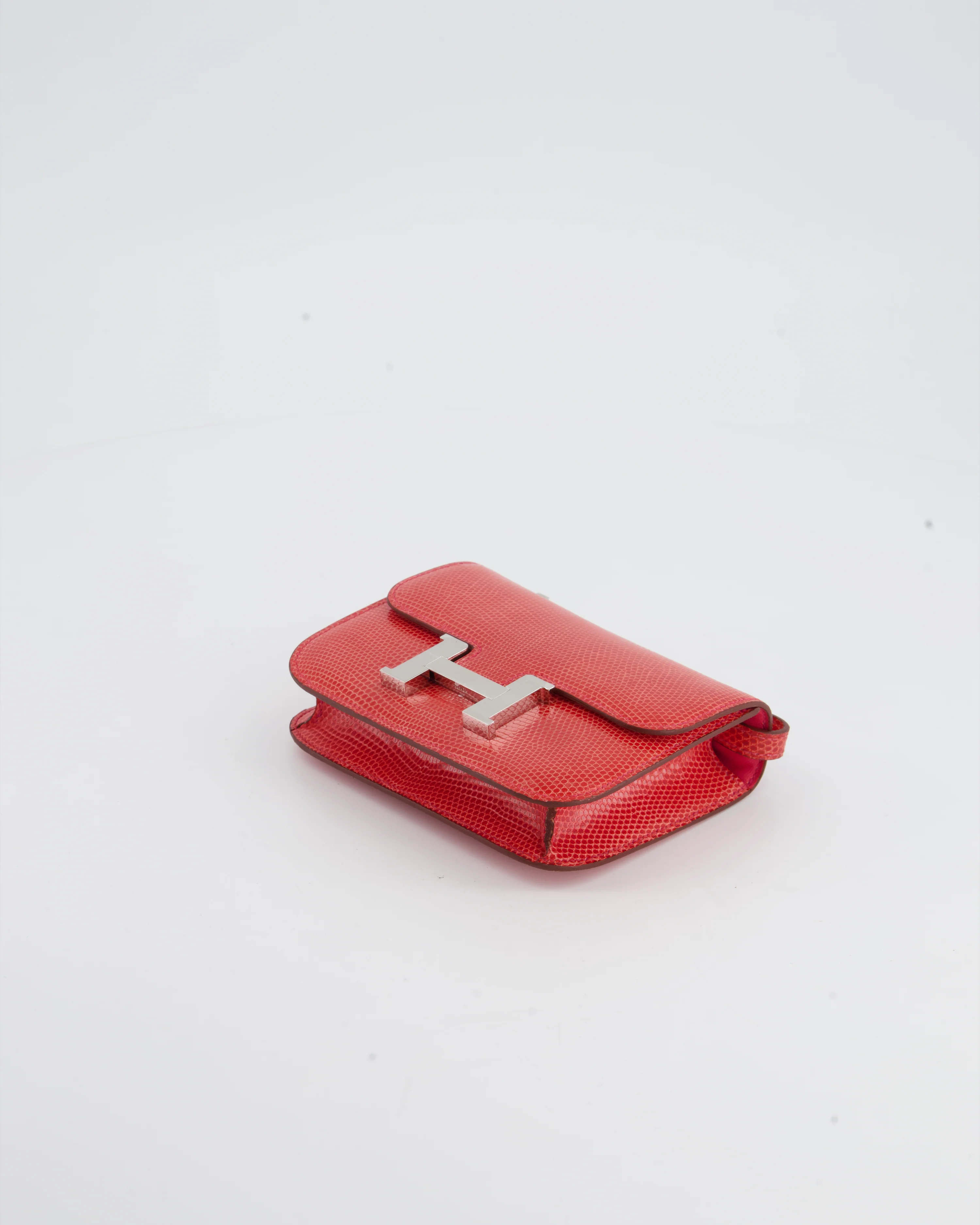 *RARE* Hermès Constance II Micro Bag in Rouge Lizard with Palladium Hardware - Image 17