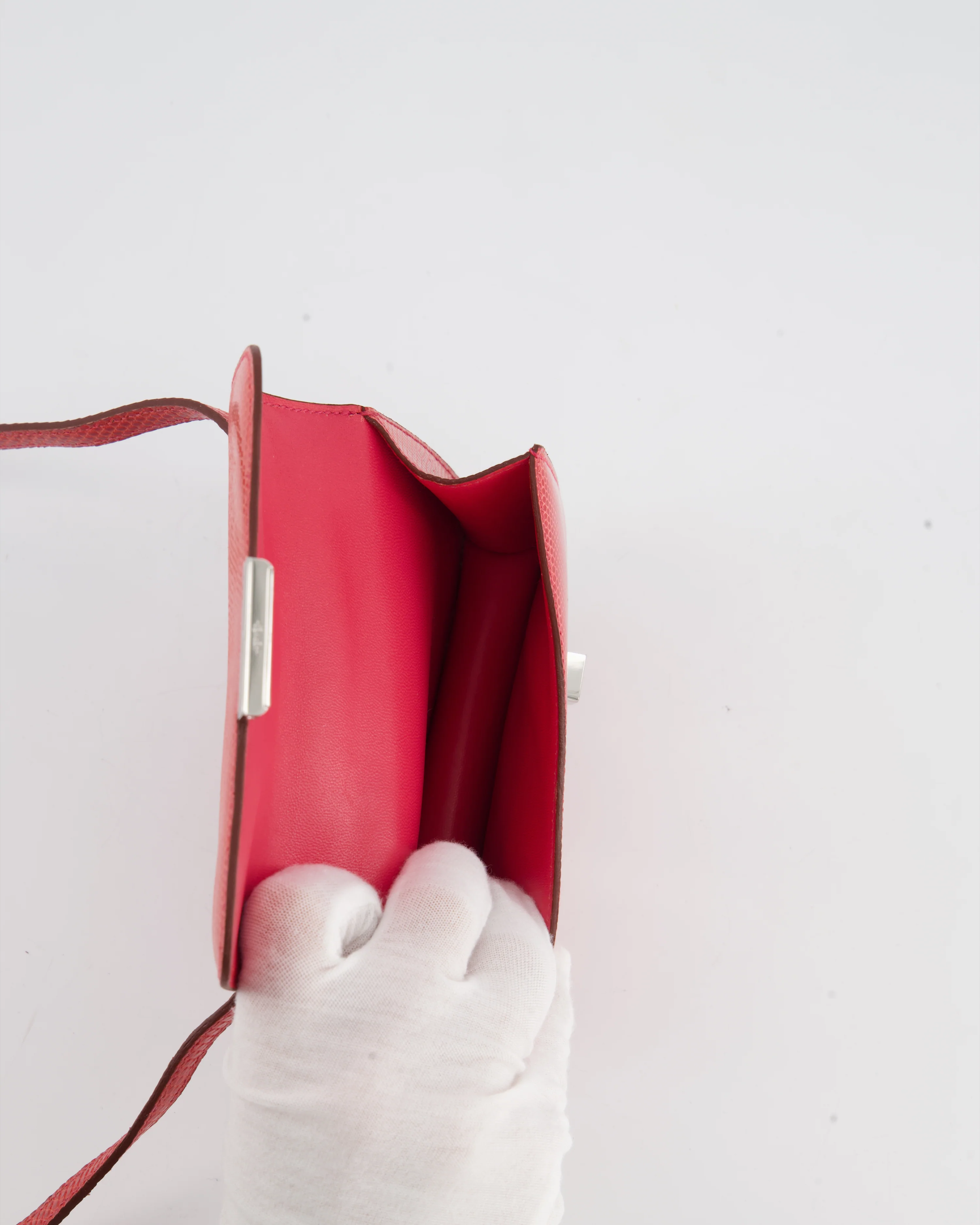 *RARE* Hermès Constance II Micro Bag in Rouge Lizard with Palladium Hardware - Image 20