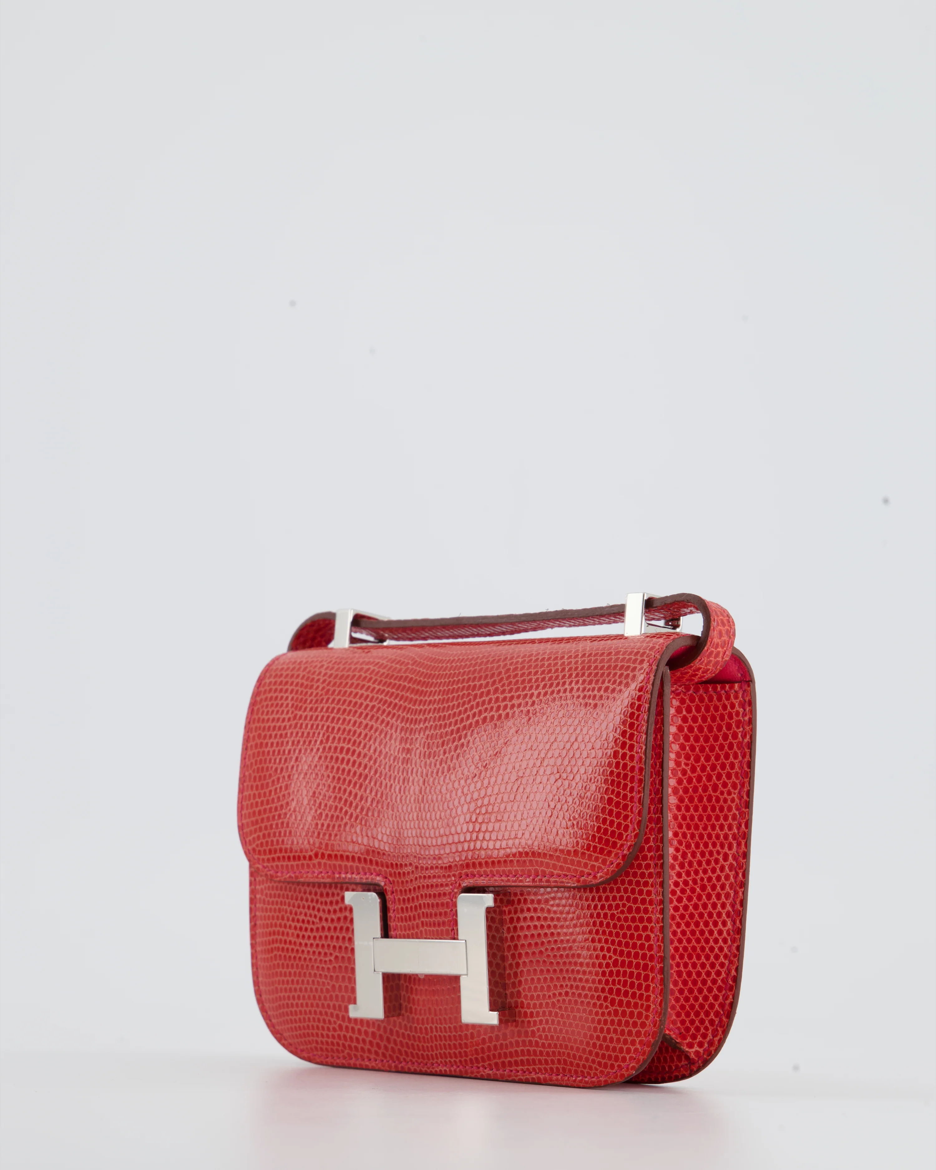 *RARE* Hermès Constance II Micro Bag in Rouge Lizard with Palladium Hardware - Image 7