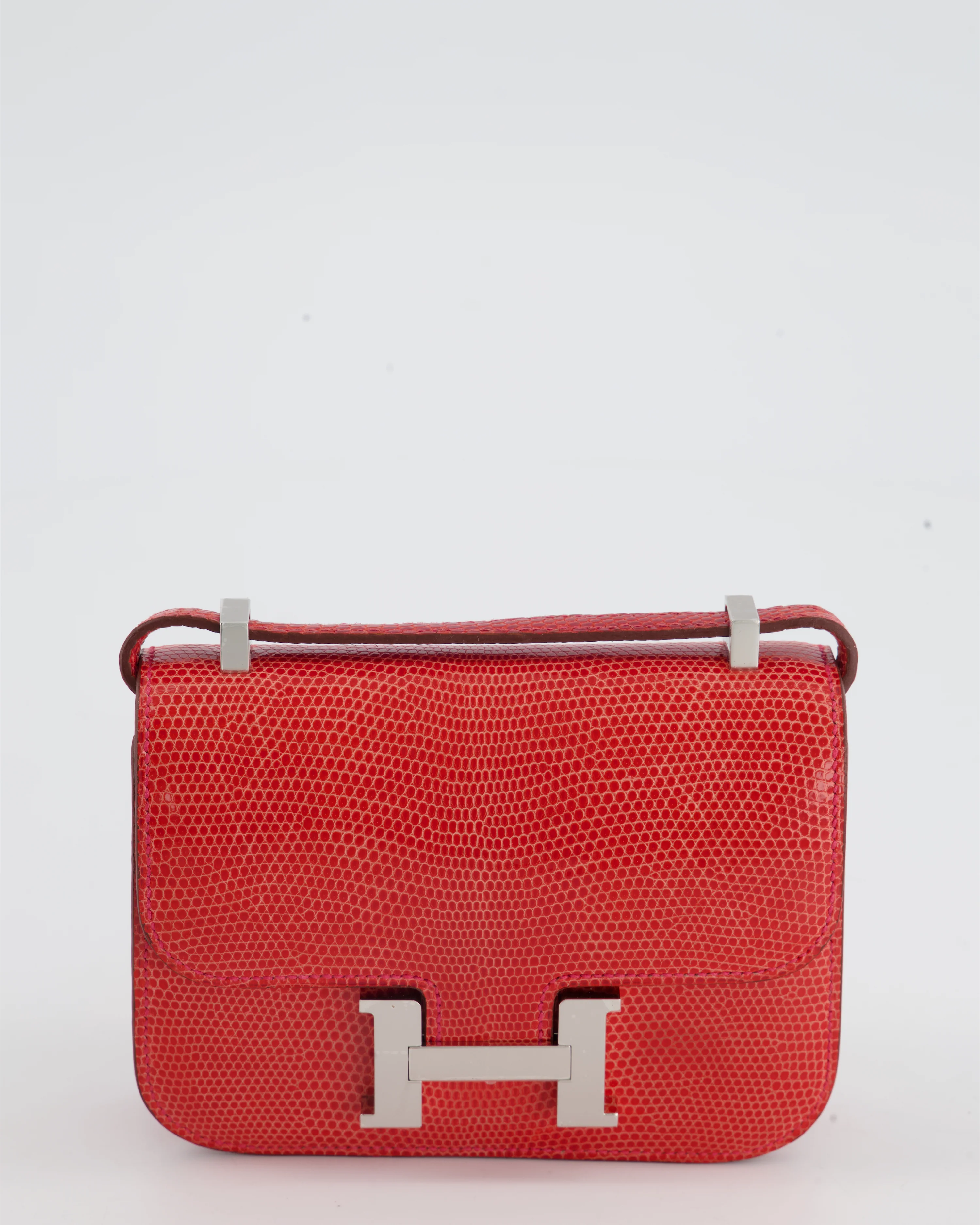 *RARE* Hermès Constance II Micro Bag in Rouge Lizard with Palladium Hardware - Image 8