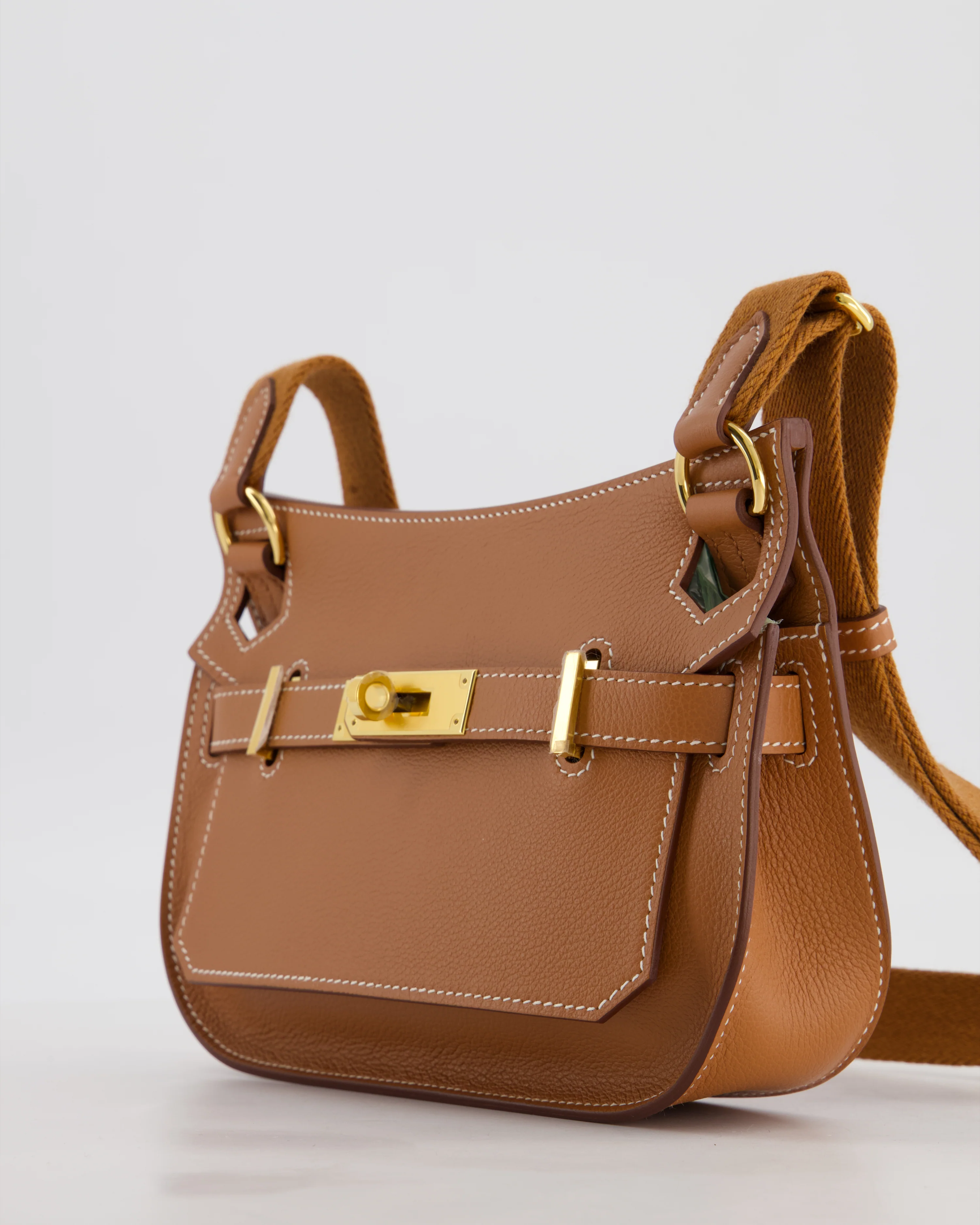 *RARE* Hermès Mini Jypsiere Bag in Gold Evercolour Leather with Gold Hardware - Image 14