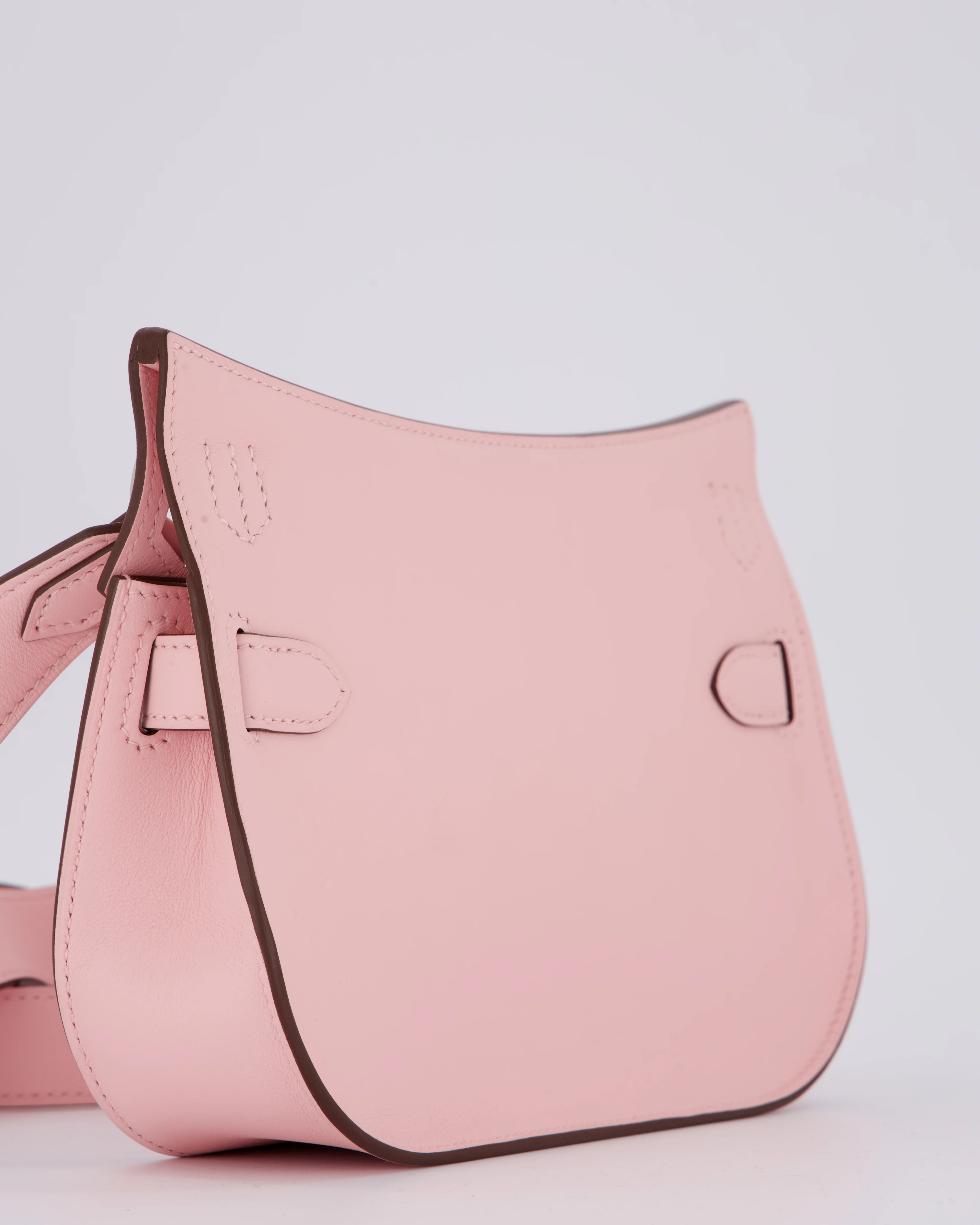 *RARE & HOT* Hermès Mini Jypsiere Bag in Rose Sakura Swift Leather with Palladium Hardware - Image 14