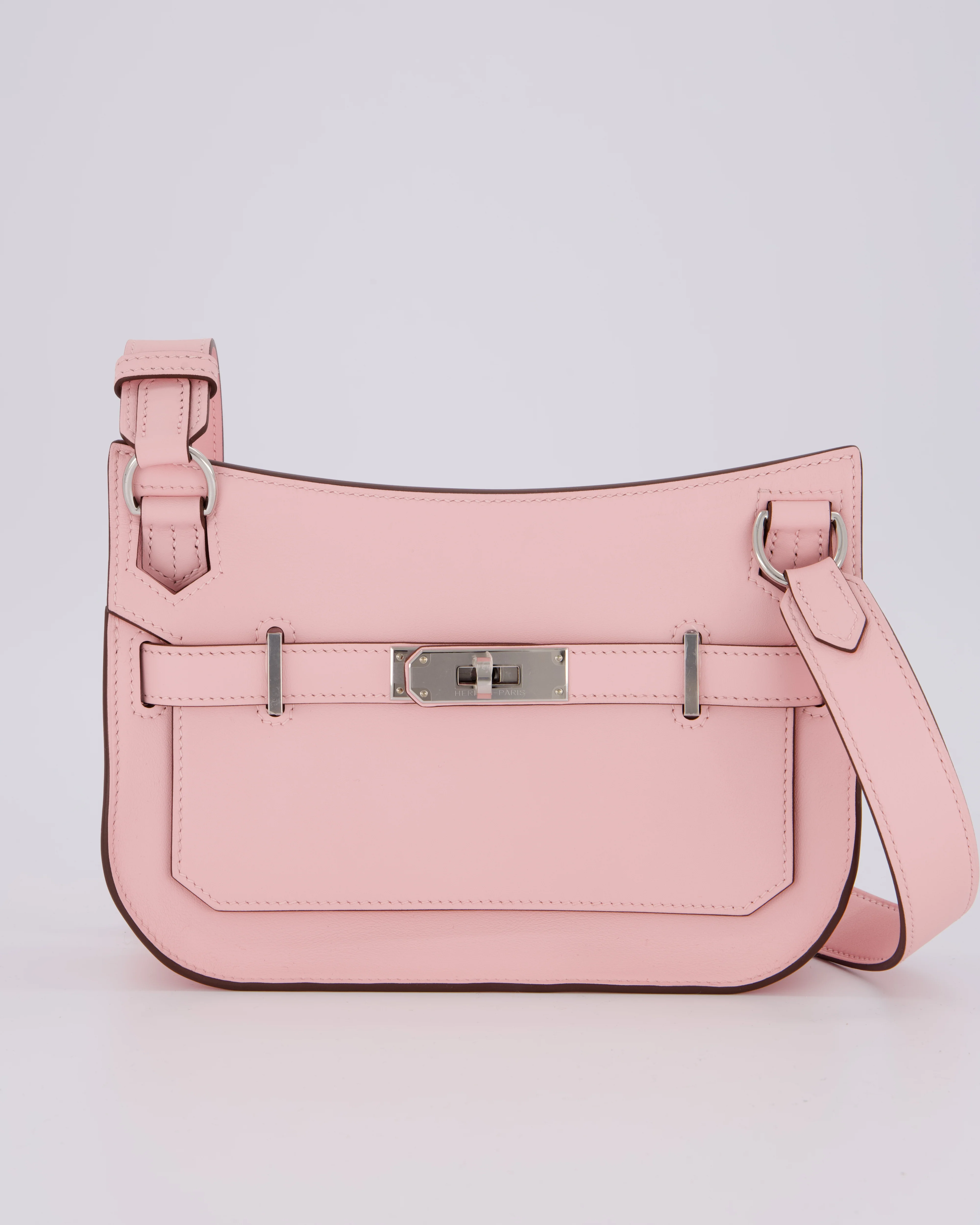 *RARE & HOT* Hermès Mini Jypsiere Bag in Rose Sakura Swift Leather with Palladium Hardware - Image 21